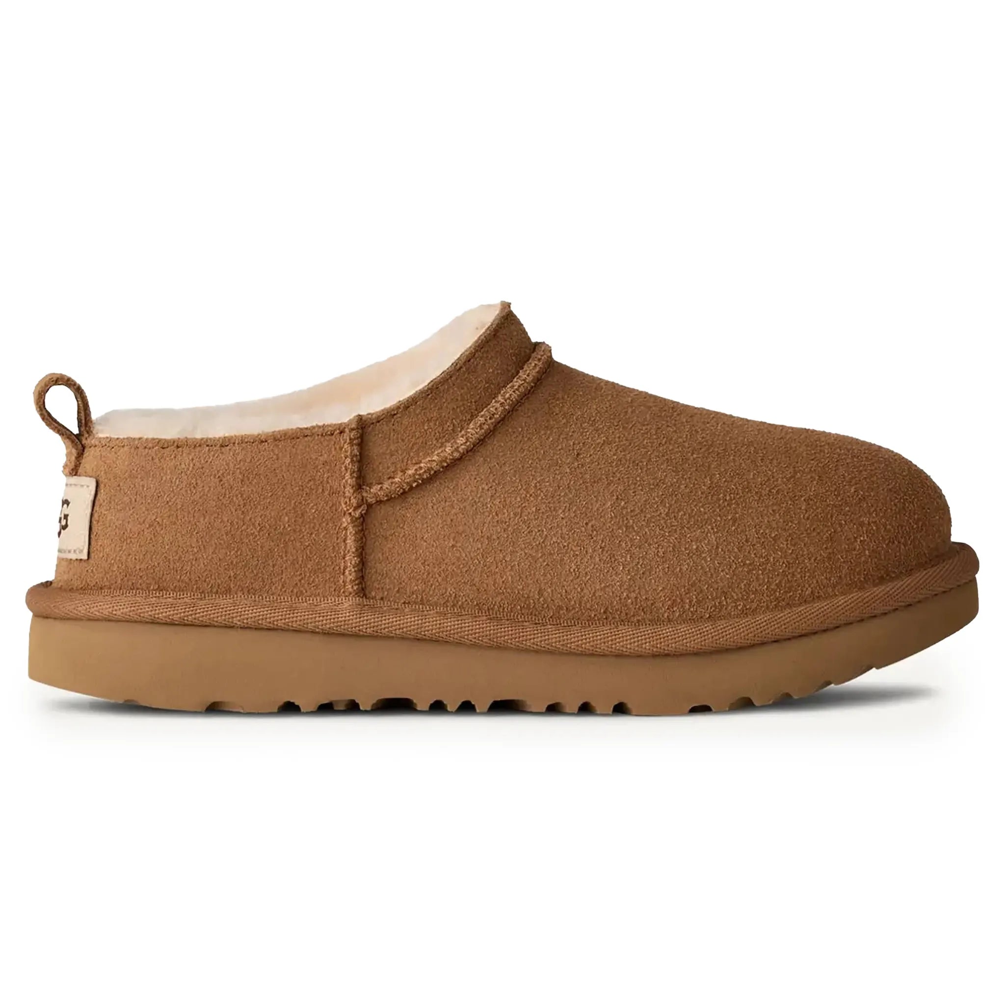 Side View of UGG Classic Micro Kids Brown Slippers UGGA5019154230