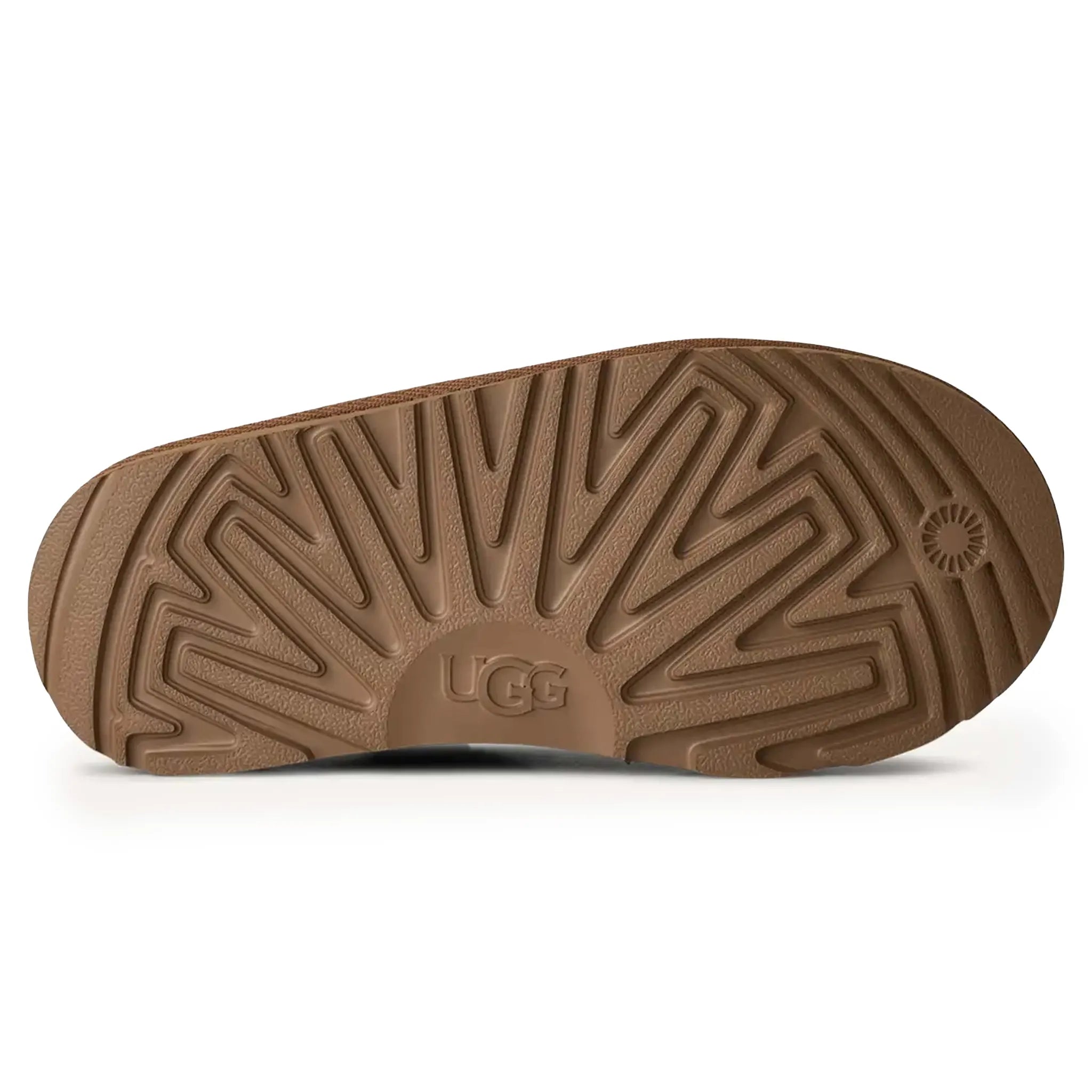 Sole View of UGG Classic Micro Kids Brown Slippers UGGA5019154230