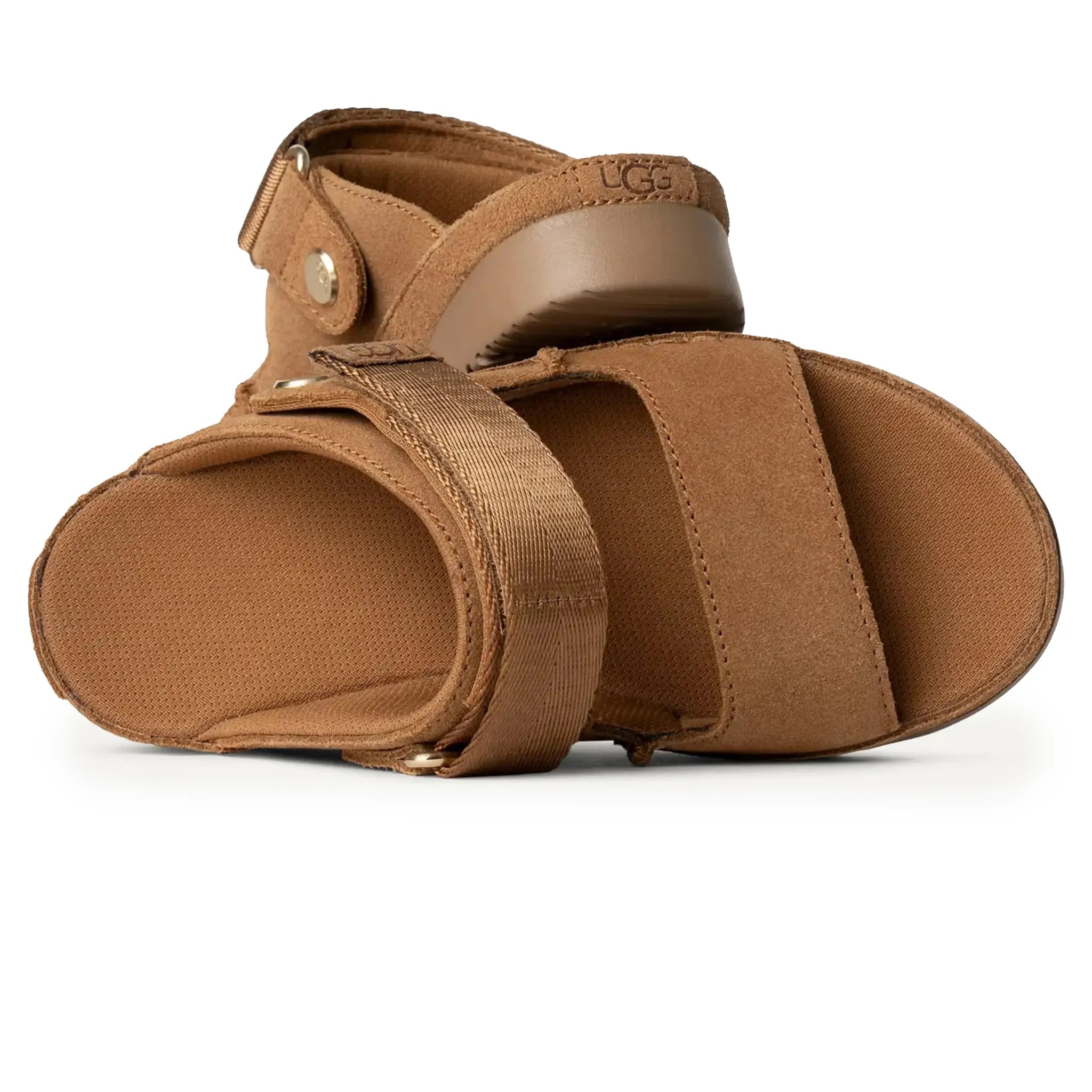 Upper View of UGG Goldenstar Glide Girls Brown Sandals UGGS5017154234