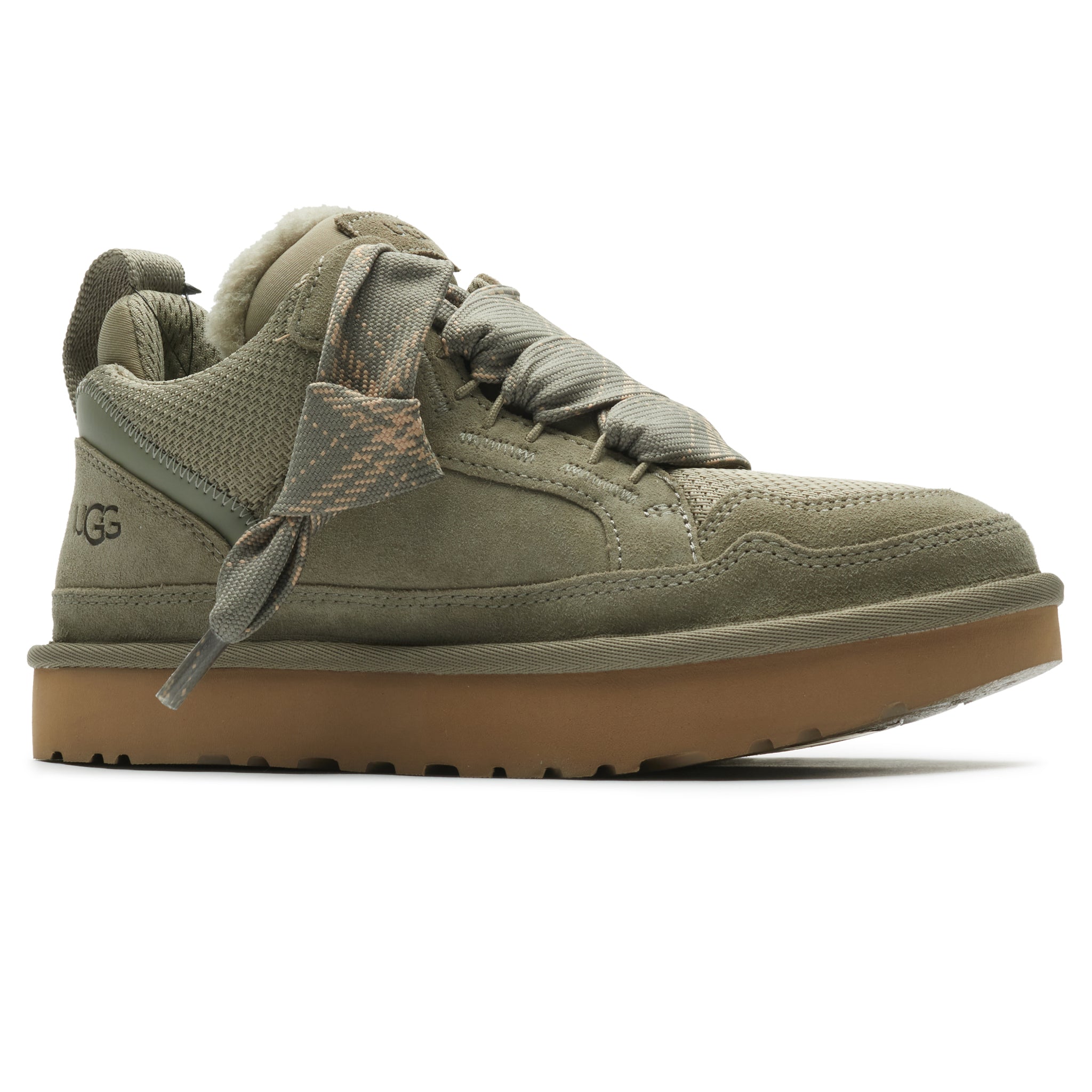 Front side view of UGG Lowmel Trainer (W) Moss Green 1144032-MSG