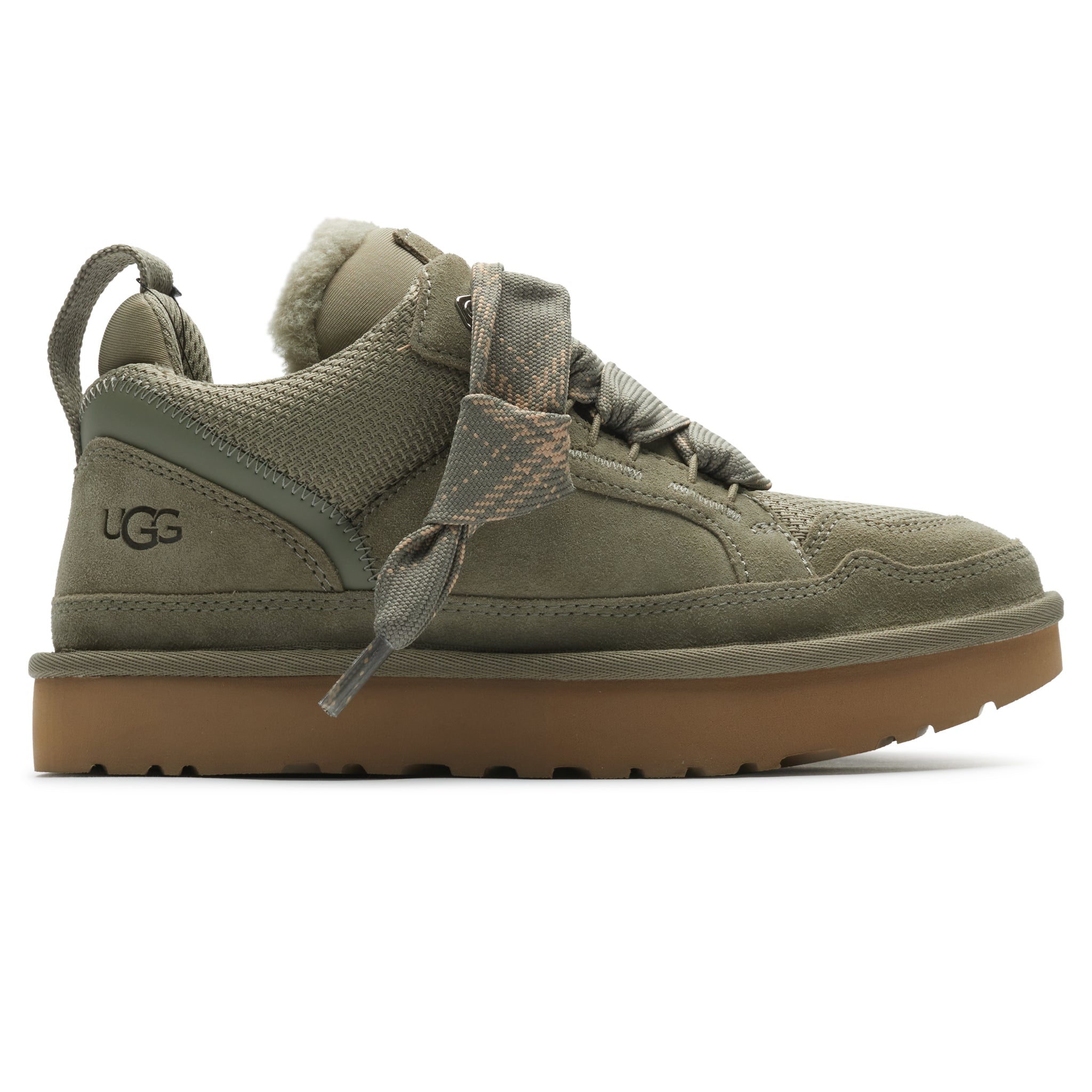 Side view of UGG Lowmel Trainer (W) Moss Green 1144032-MSG
