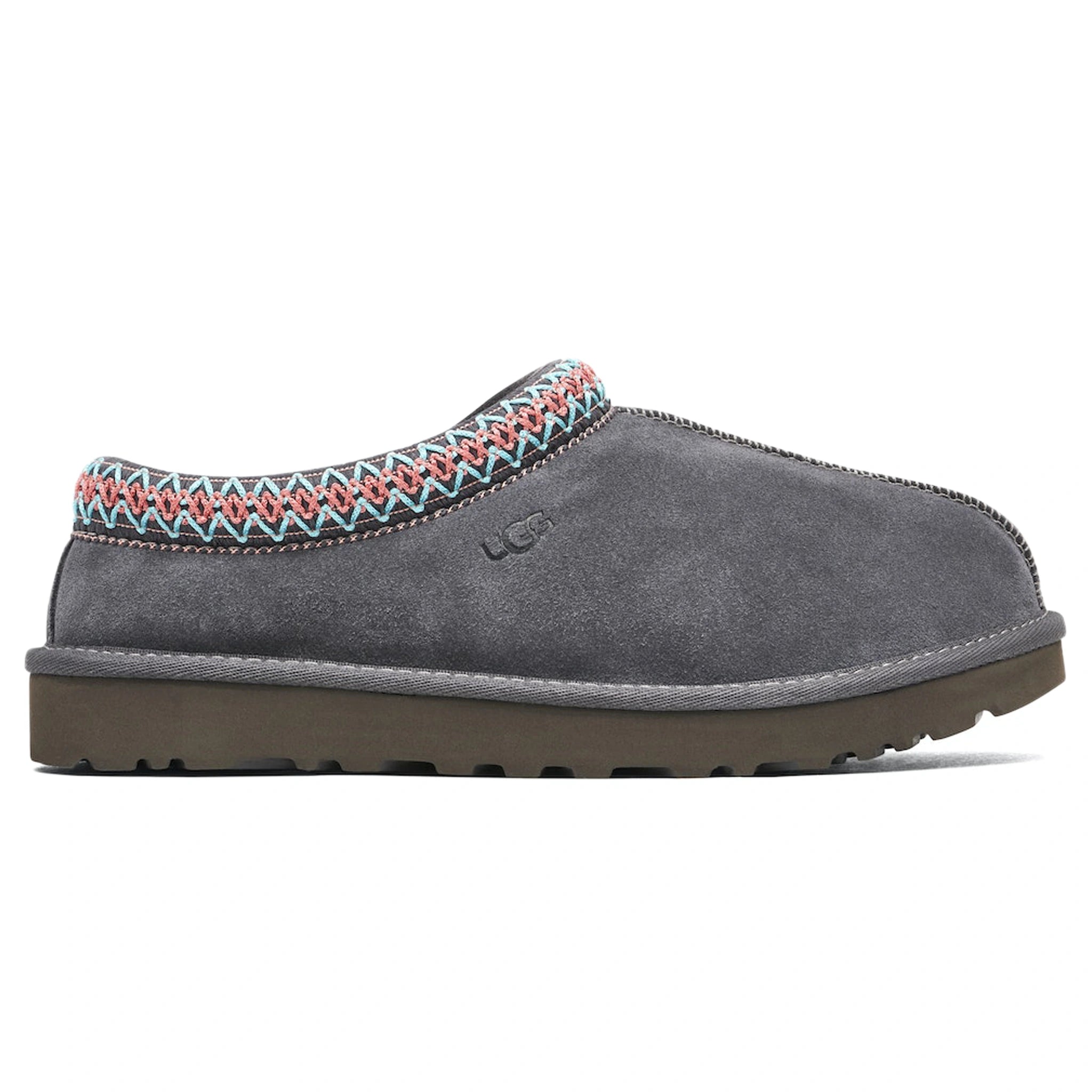Side view of UGG Tasman Grey Slippers (W) 5955-DGRY
