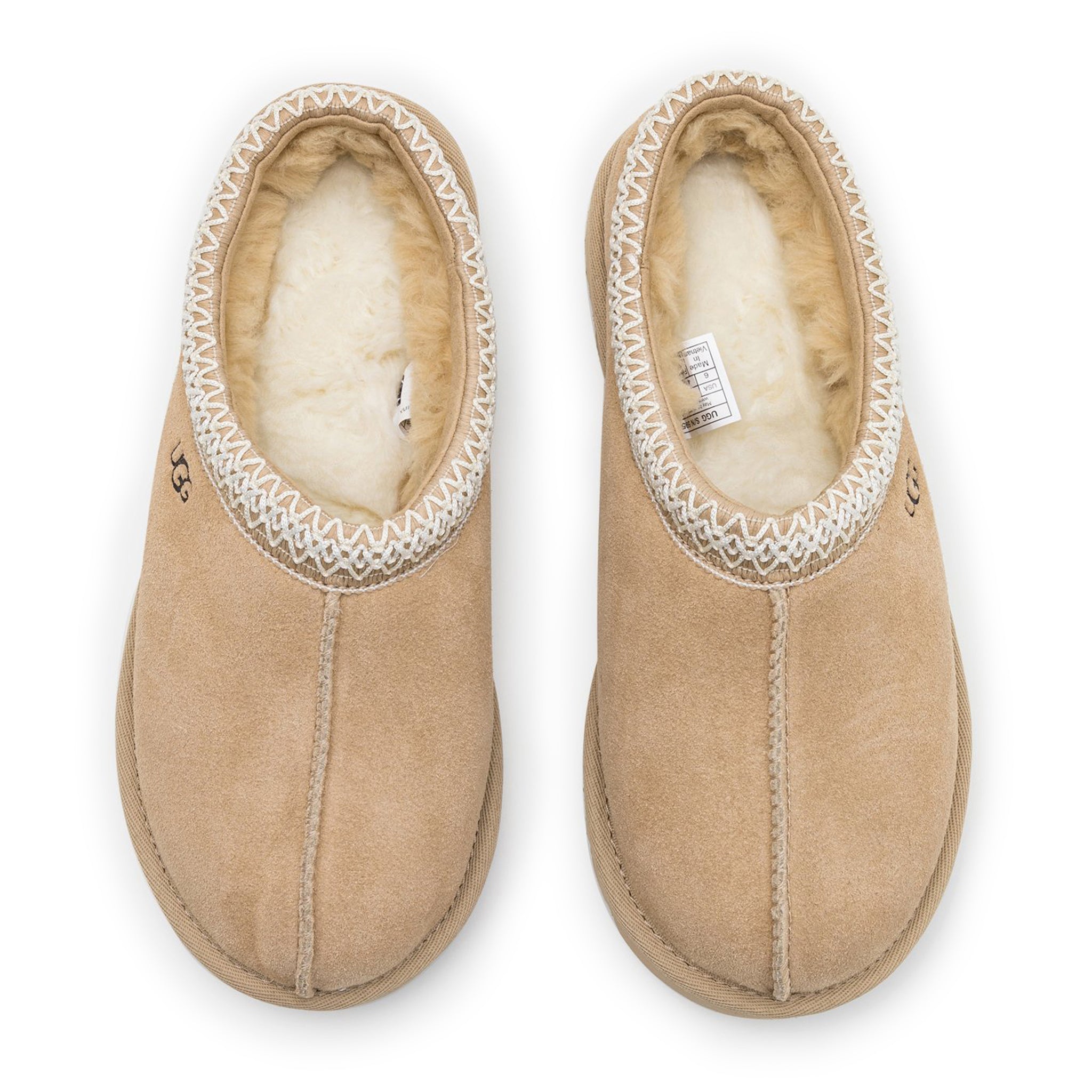 Top view of UGG Tasman Mustard Seed Slippers (W) 5955-MSWH