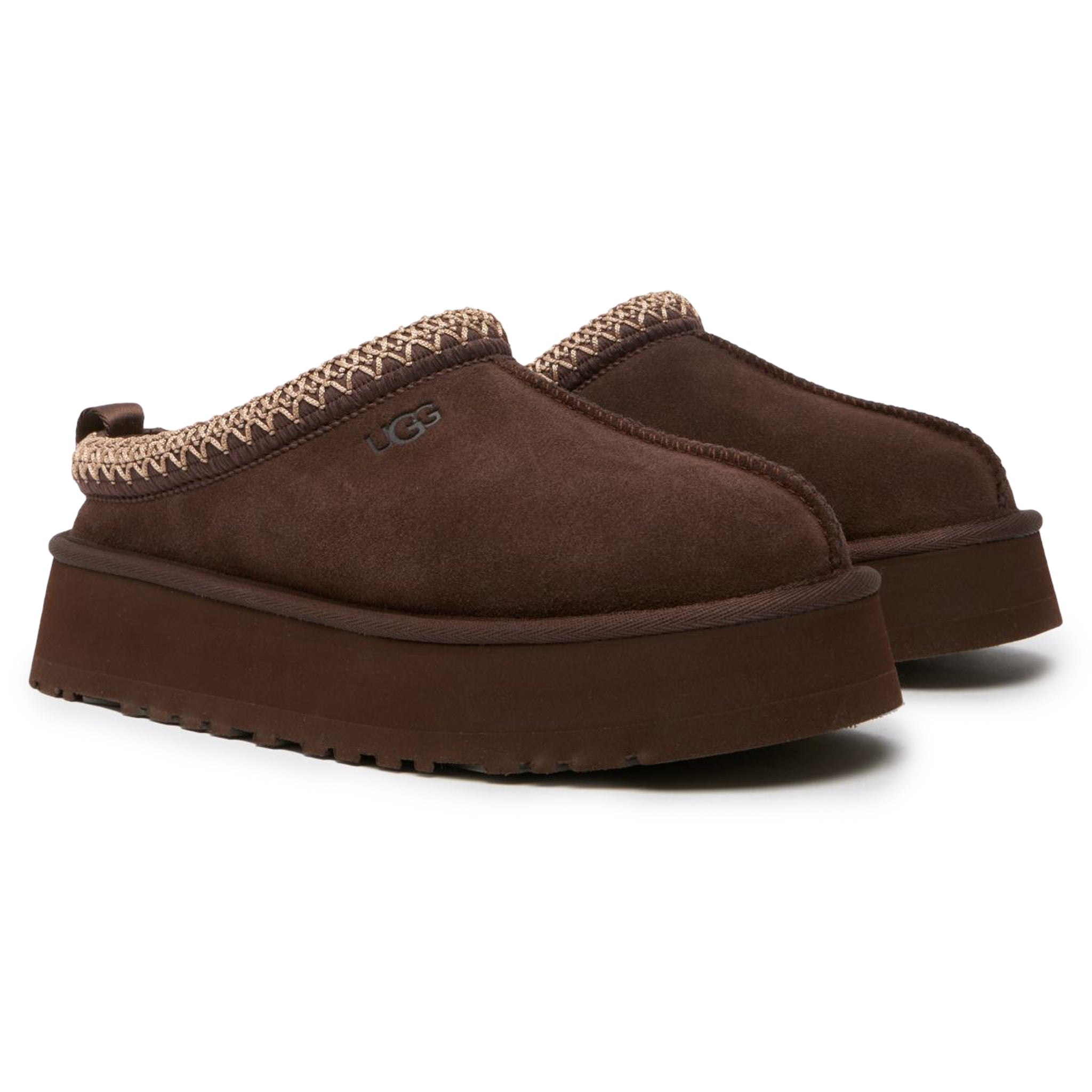 UGG Tazz Platform Burnt Cedar Slippers (W) 1122553-BCDR