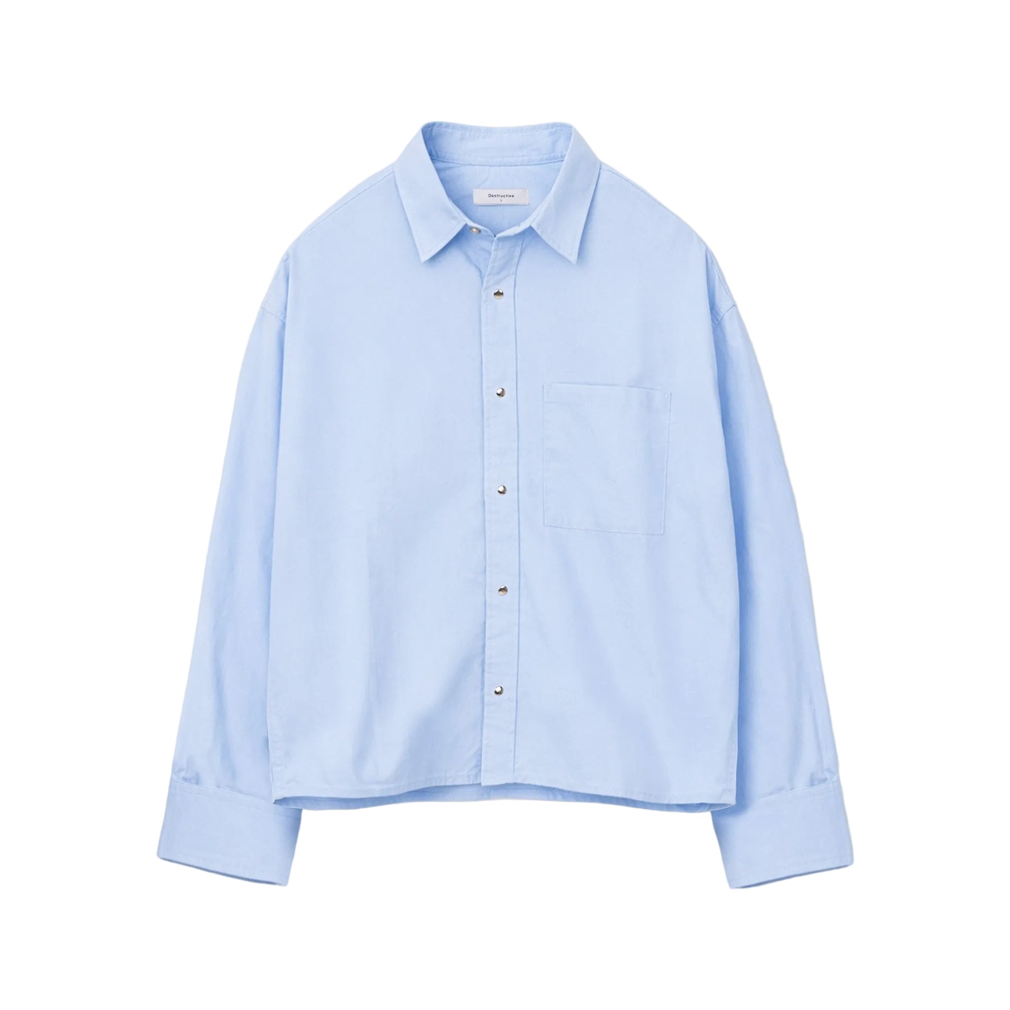 Front view of Destructive Uniform L/S Horizon Blue Shirt