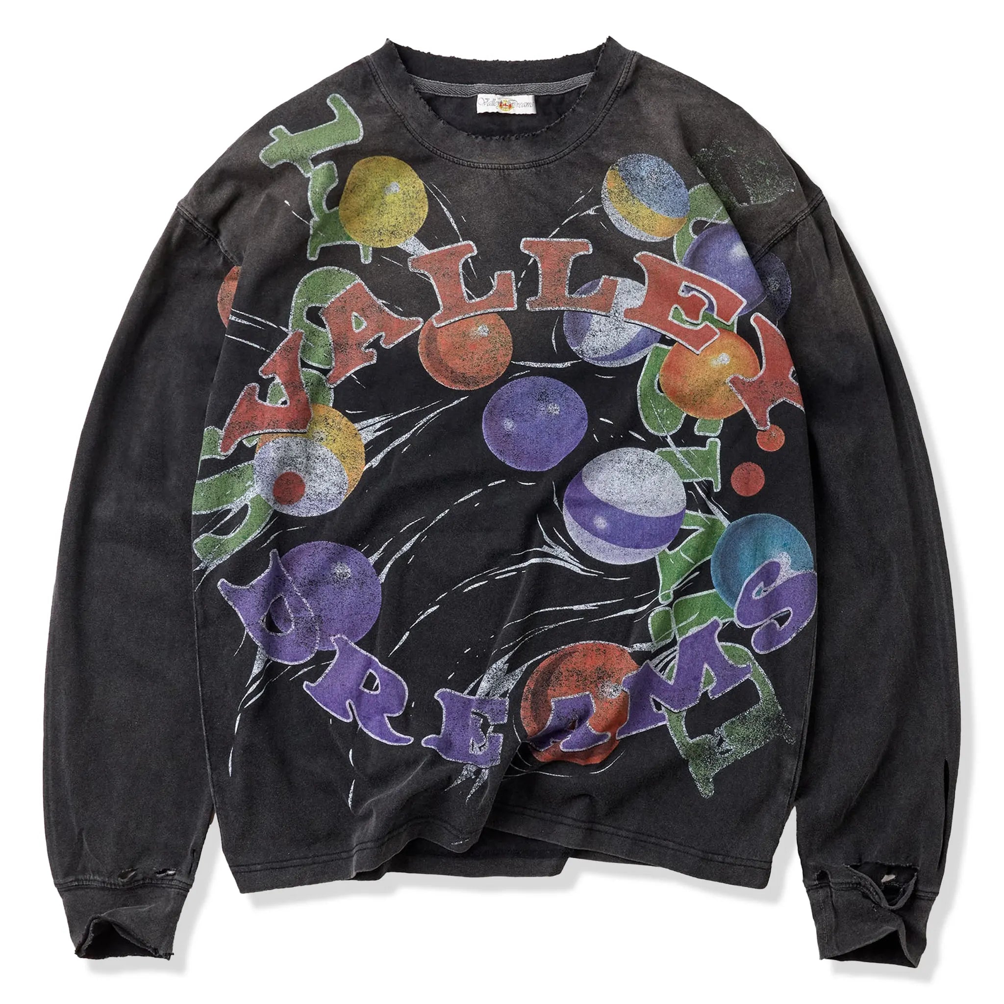 Front View of Vale Forever 8 Ball L/S Black T-Shirt