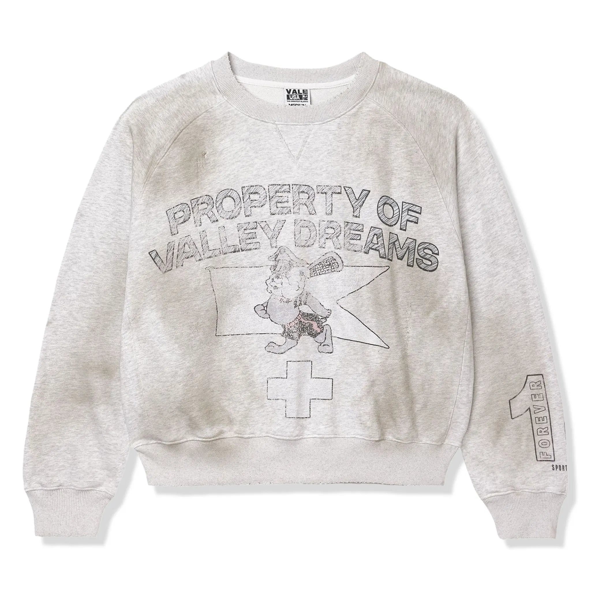 Front View of Vale Forever Prison Break Dest Light Grey Sweatshirt 11451 1002504VFPBCD DEST