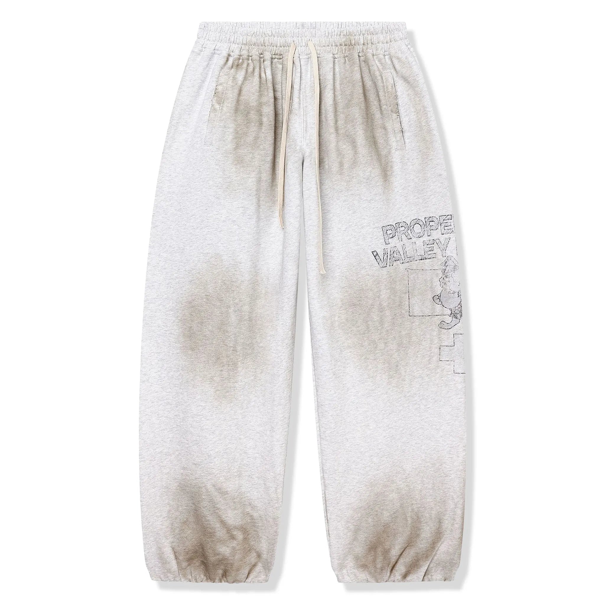 Front View of Vale Forever Prison Break Grey Sweatpants