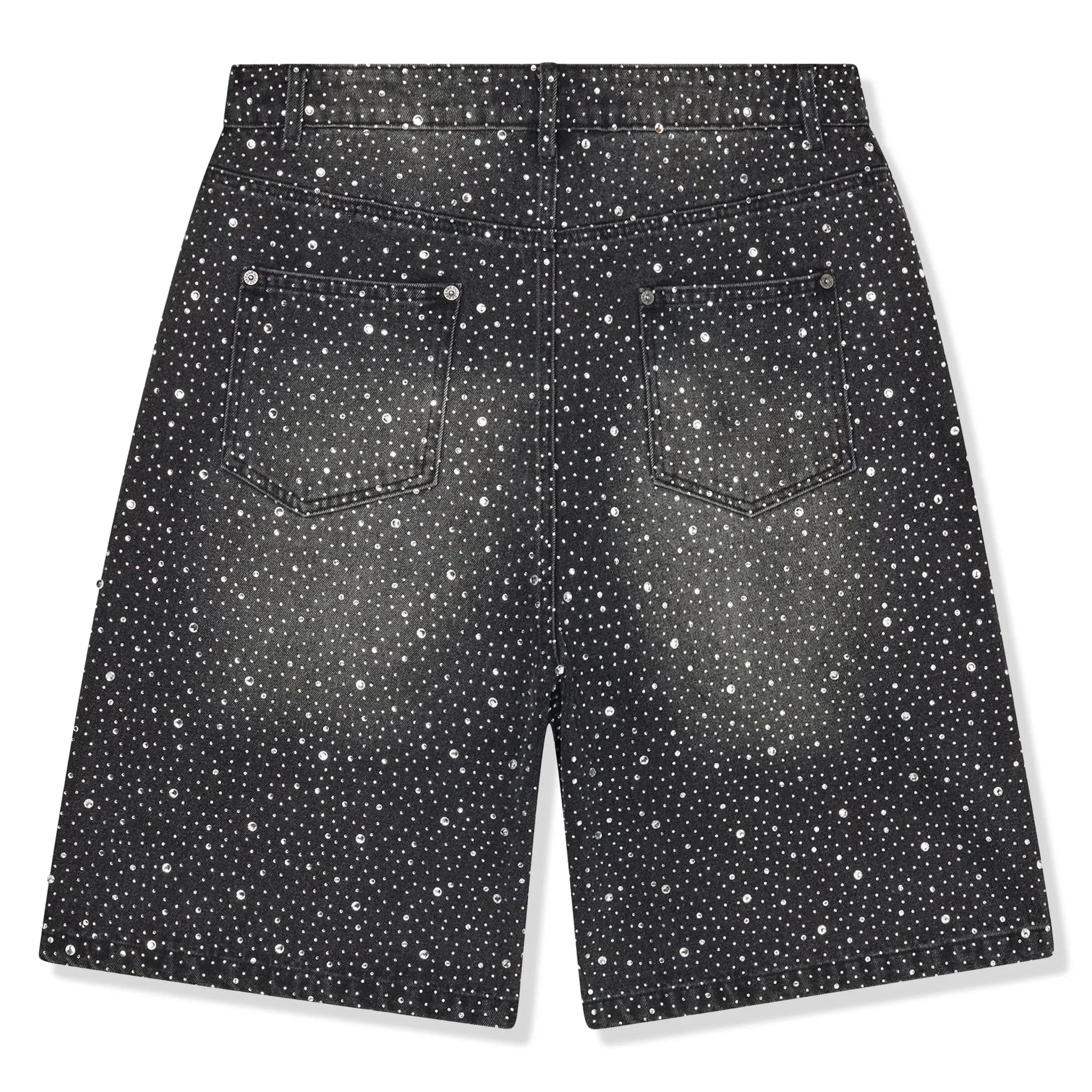 Back View of Vale Forever V2 Rainstorm Black Shorts
