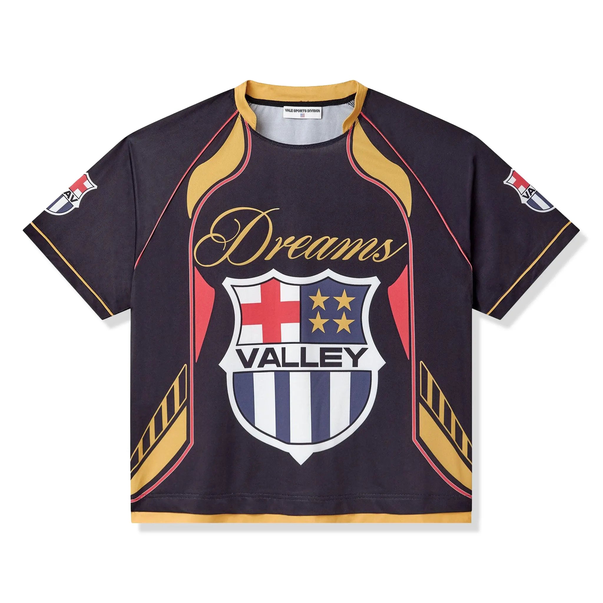 Front View of Vale Forever Valley Dreams Home Kit Black Futball Jersey