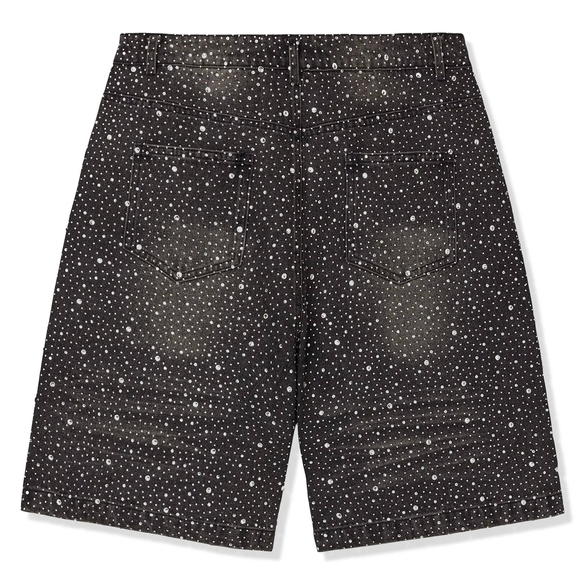 Back View of Vale Forever Valley Dreams Rainstrom Black Shorts