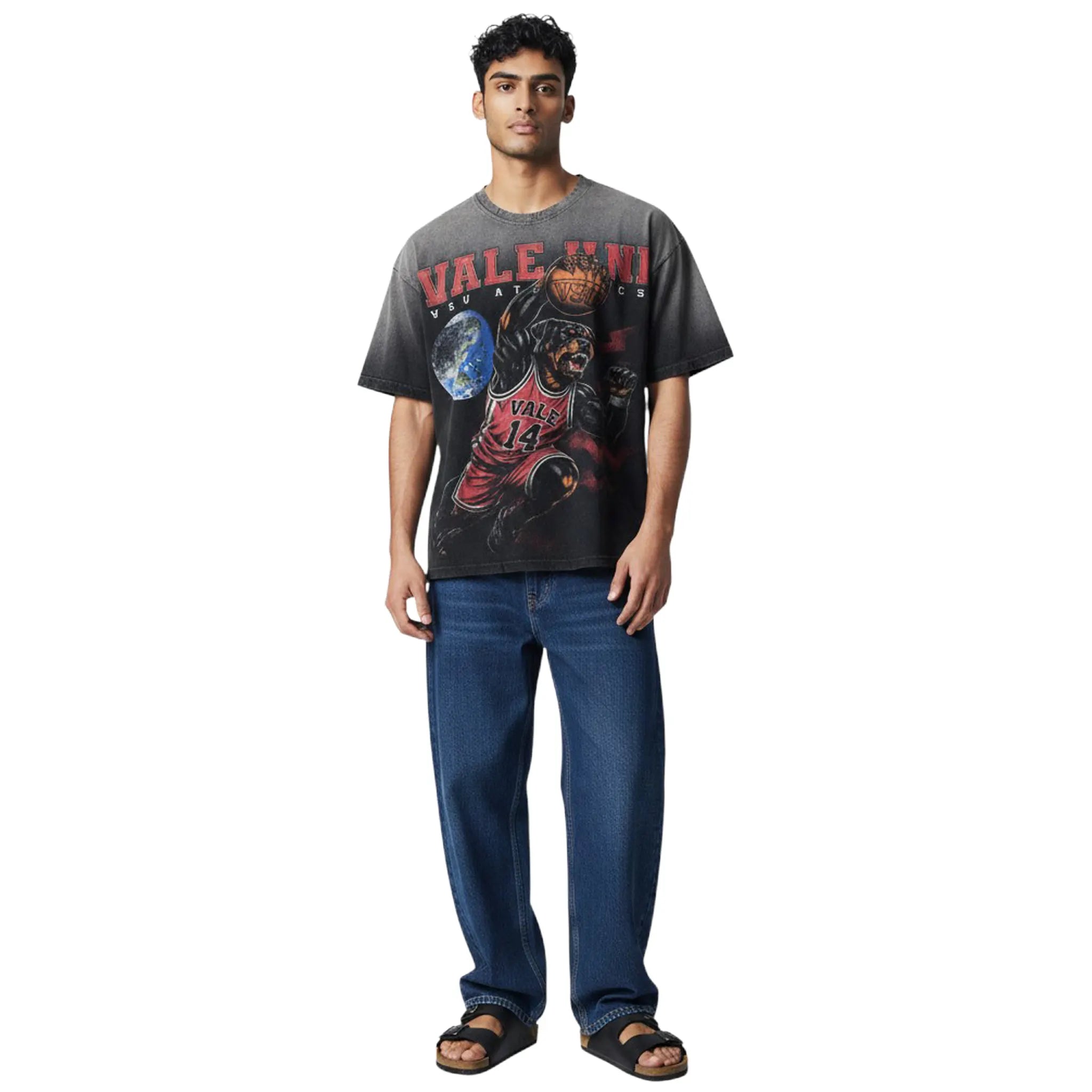 Model View of Vale Forever VSU Athletics Dog Basketball T-Shirt