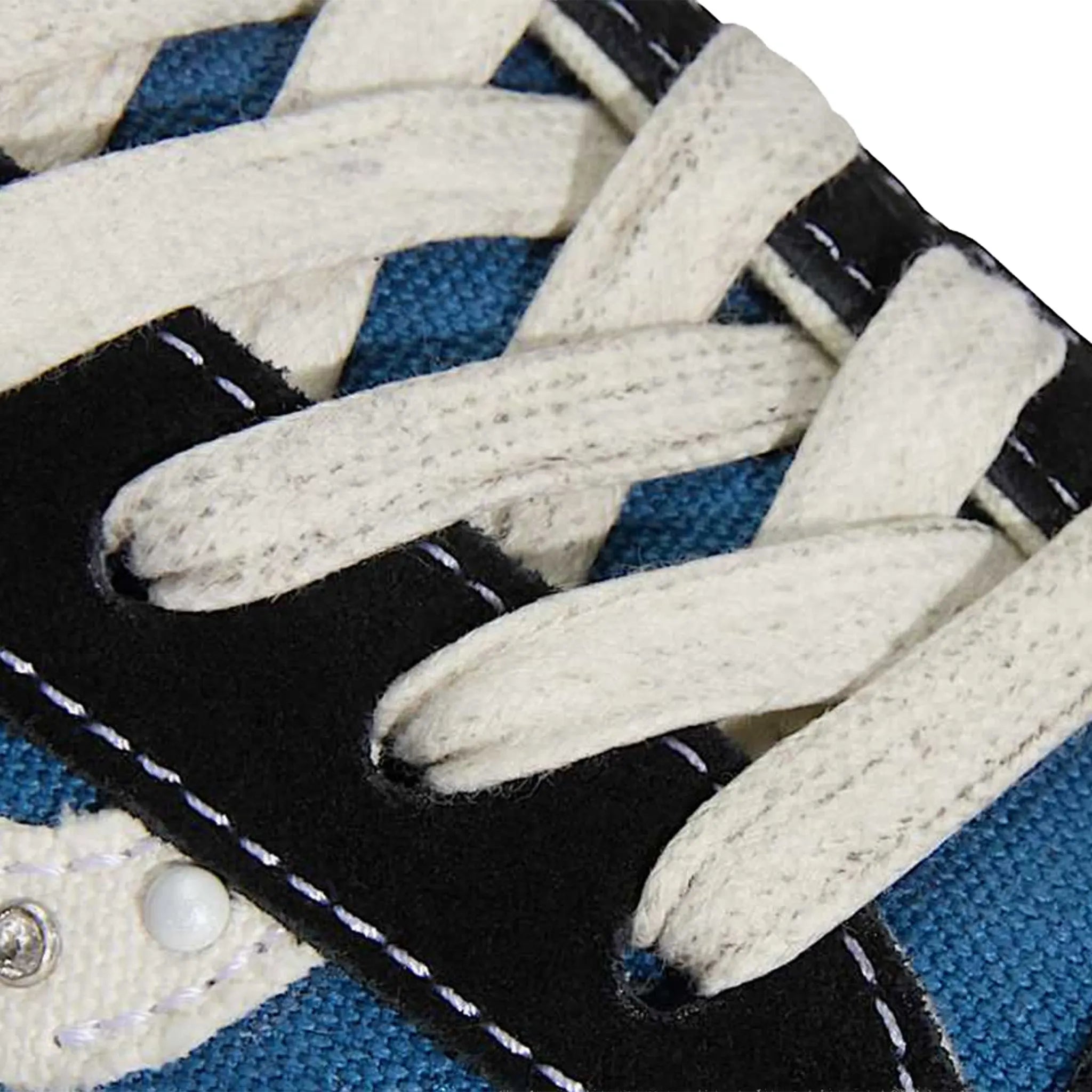 Front Detailed View of Vans Pearlised Navy Black Old Skool 36LX VN000E8VYA61