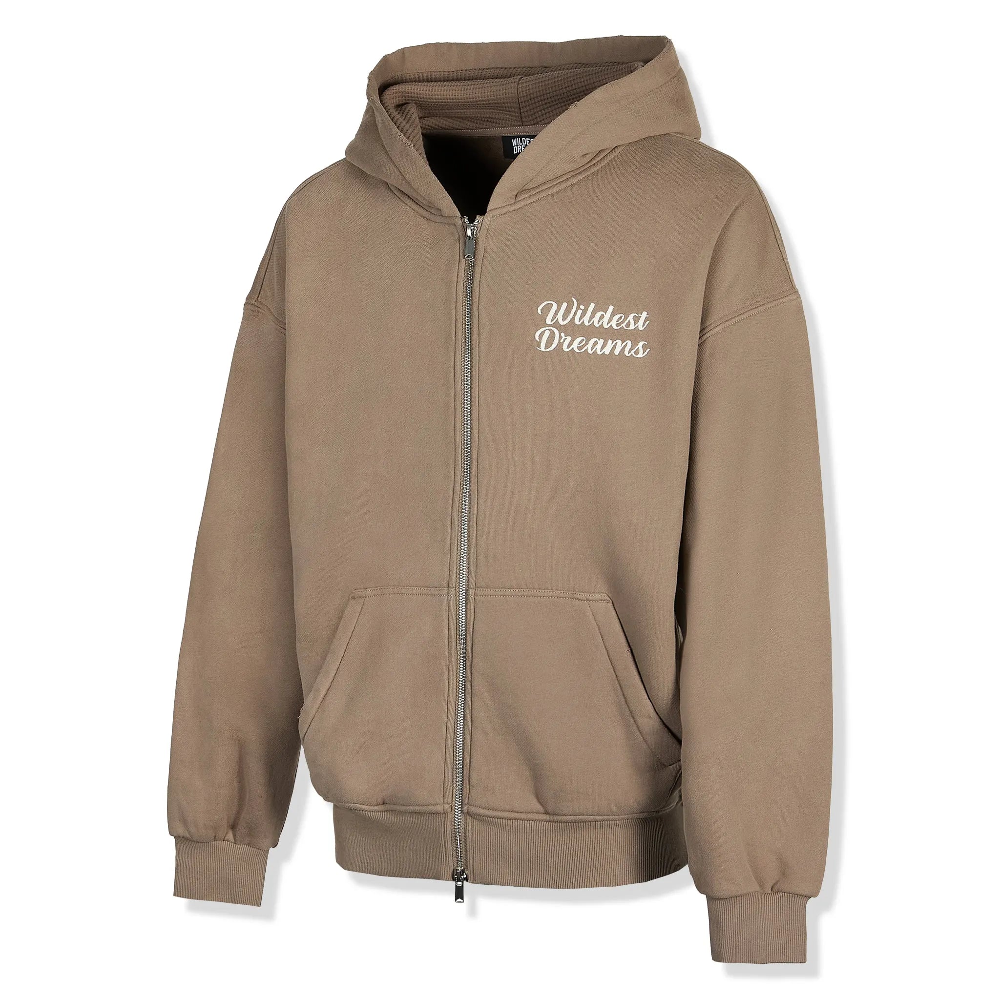 Front Side View of Wildest Dreams Taupe Hoodie WD-HOOD-TAUPE