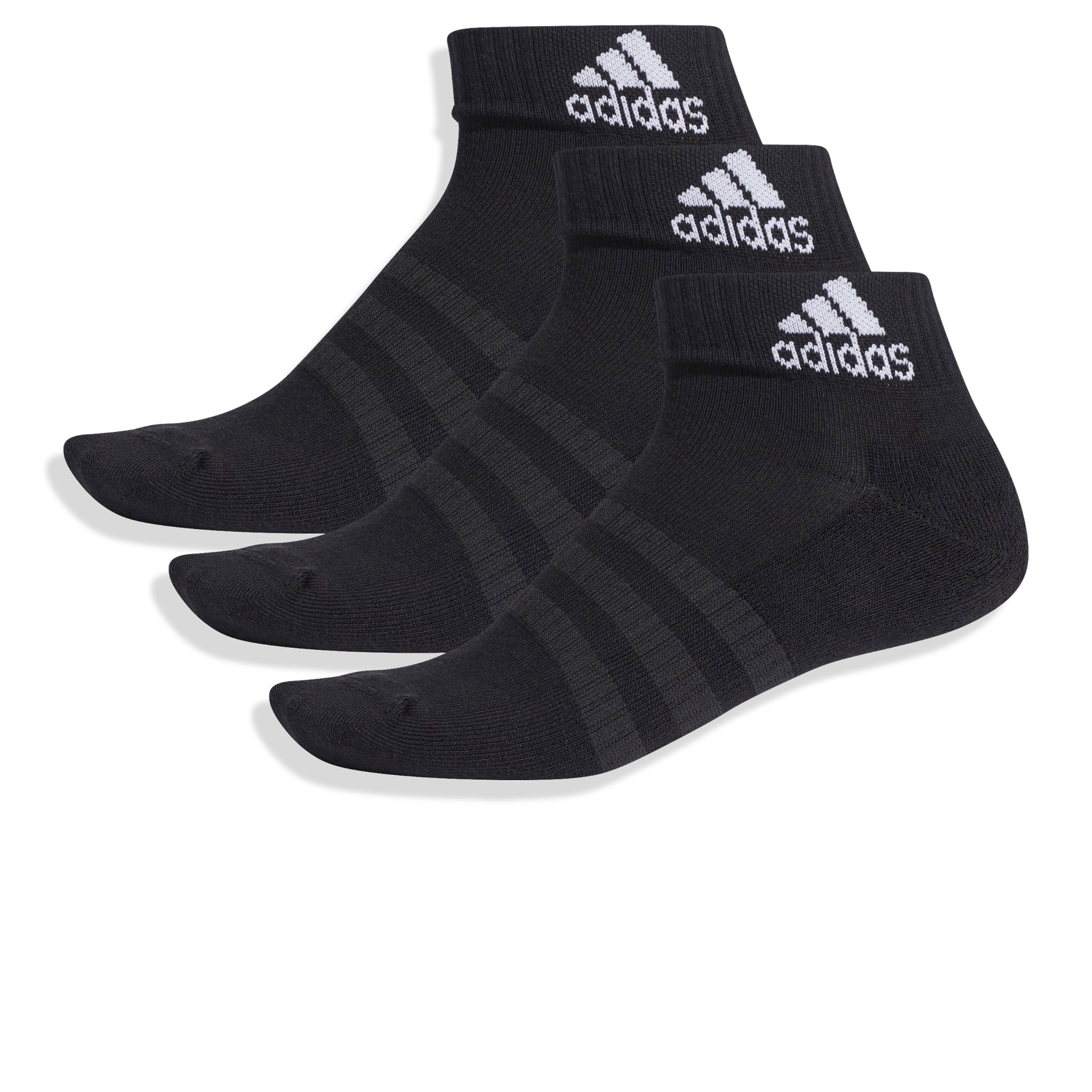 Image of Adidas Cushioned Black Ankle Socks - 3 Pairs