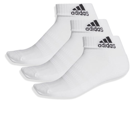 Adidas Cushioned White Ankle Socks - 3 Pairs
