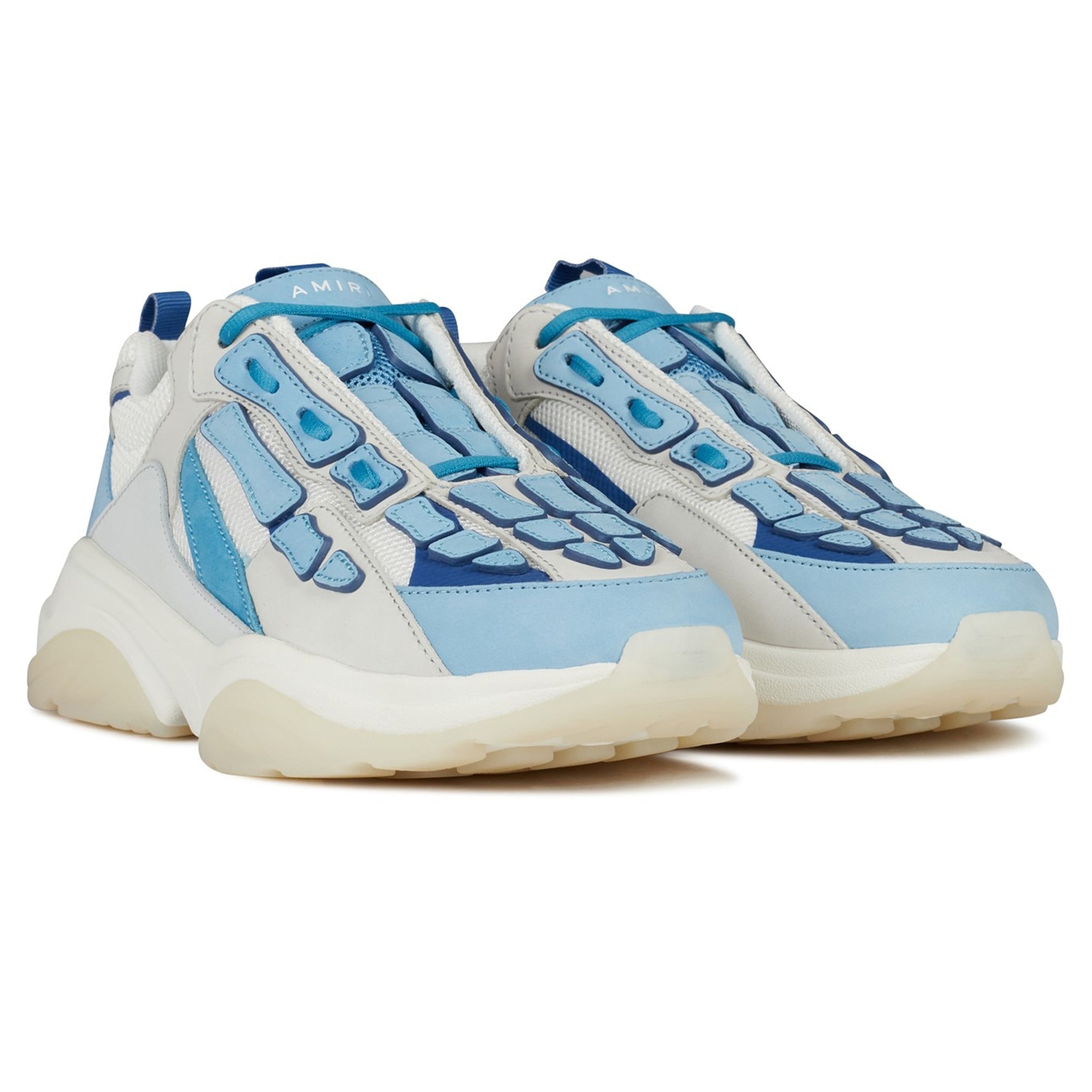 Image of Amiri Bone Runner Neon Blue White Sneaker