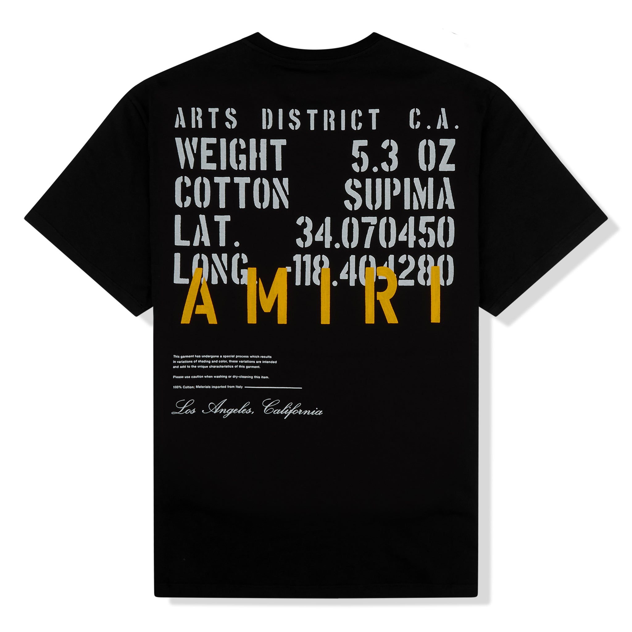 Image of Amiri Military Specs Stencil Black T Shirt