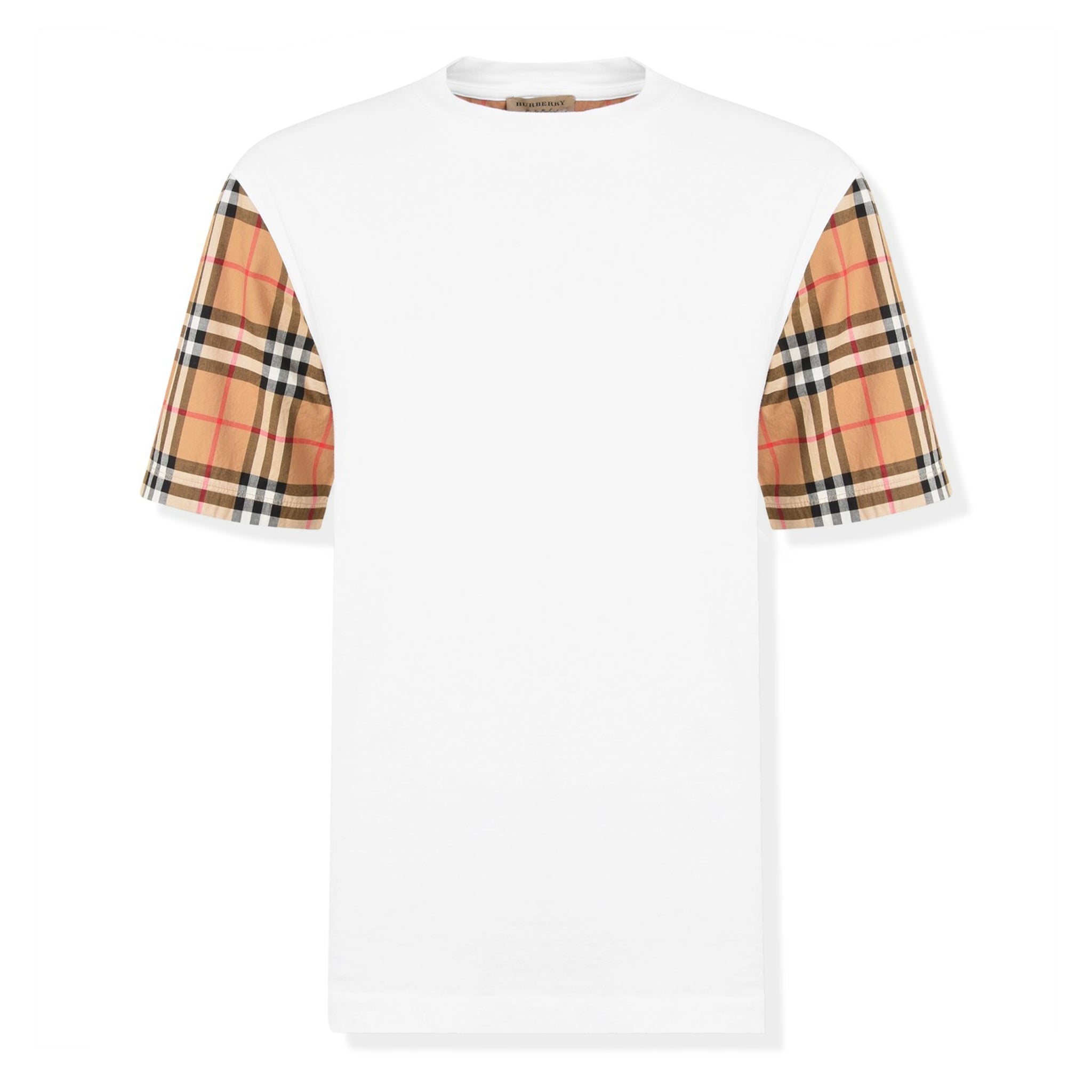 Burberry Vintage Check Sleeve White T Shirt – Crepslocker