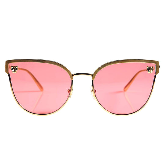 Cartier Eyewear CT0198S-004 Panthre De Cartier Pink Gold Sunglasses