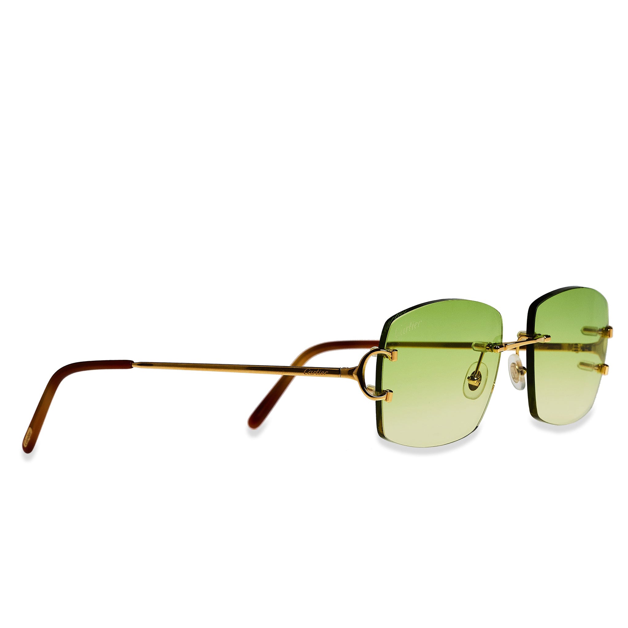 Image of Cartier Eyewear Custom CT00920 C Decor Rimless Sunglasses