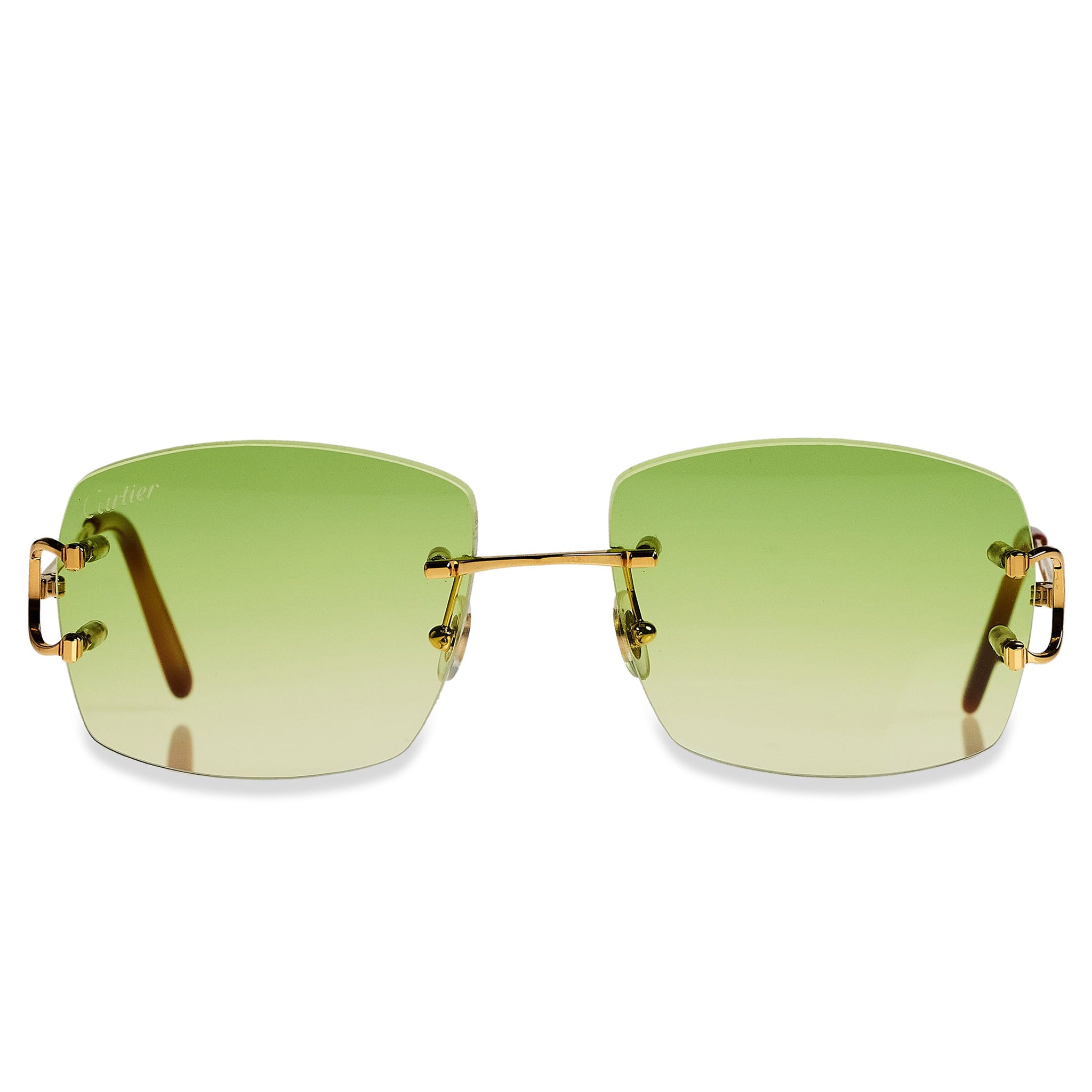 Image of Cartier Eyewear Custom CT00920 C Decor Rimless Sunglasses