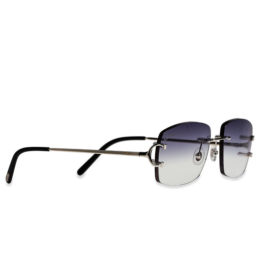 Cartier Eyewear Custom CT00920-002 C Decor Silver Rimless Sunglasses