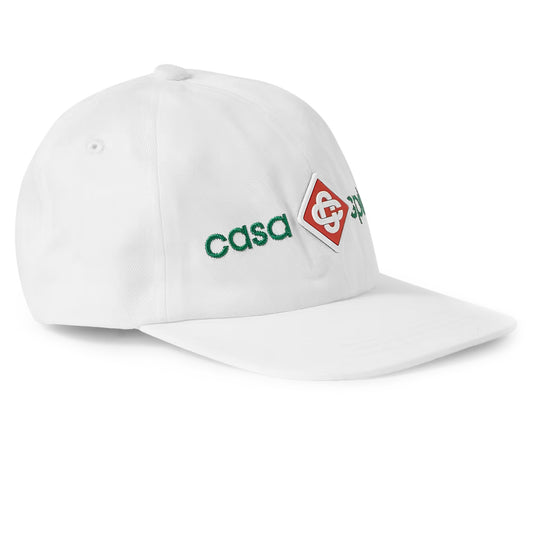 Casablanca Casa Sport Logo-Embroidered Cotton-Twill White Baseball Cap