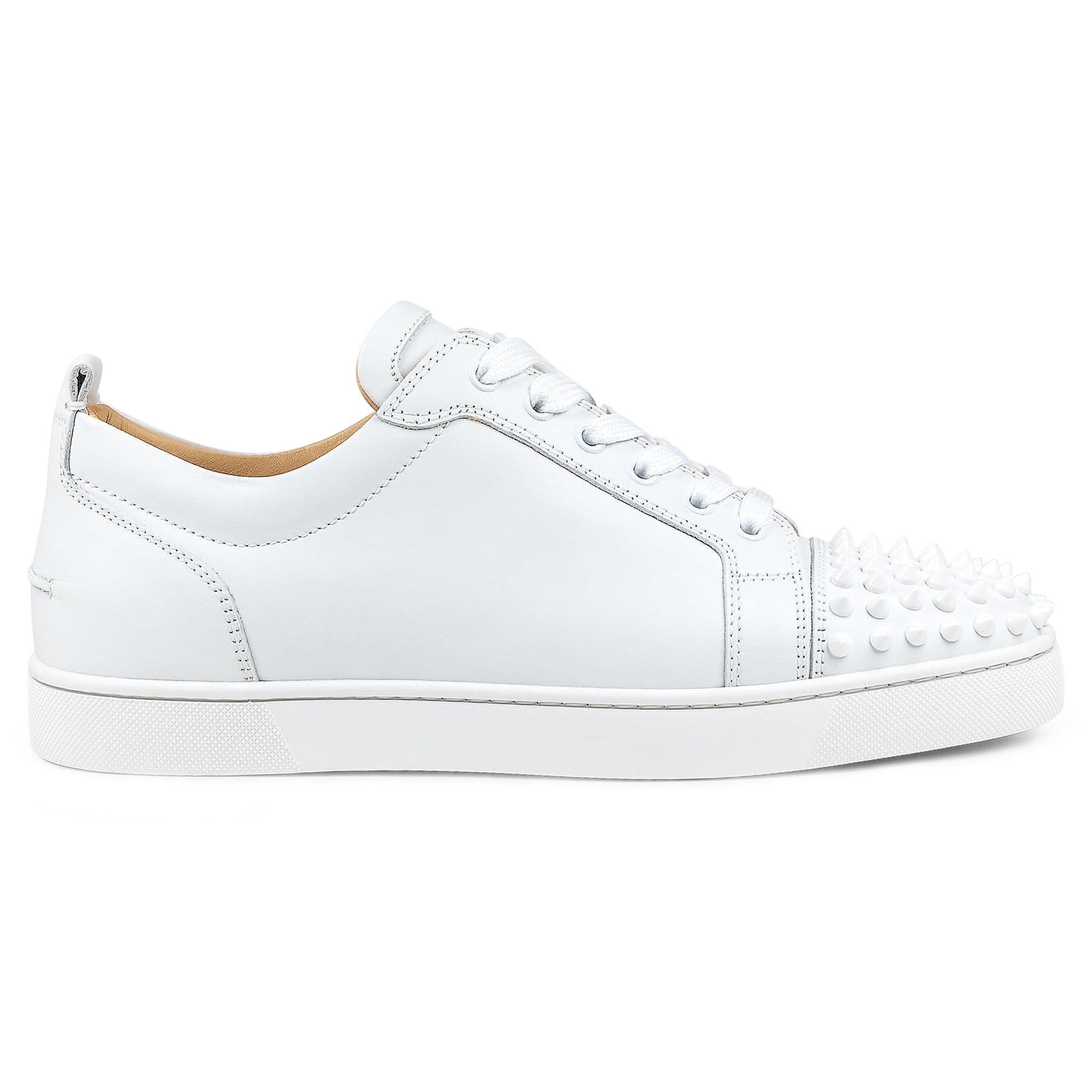 Image of Christian Louboutin Louis Junior Spikes Leather White