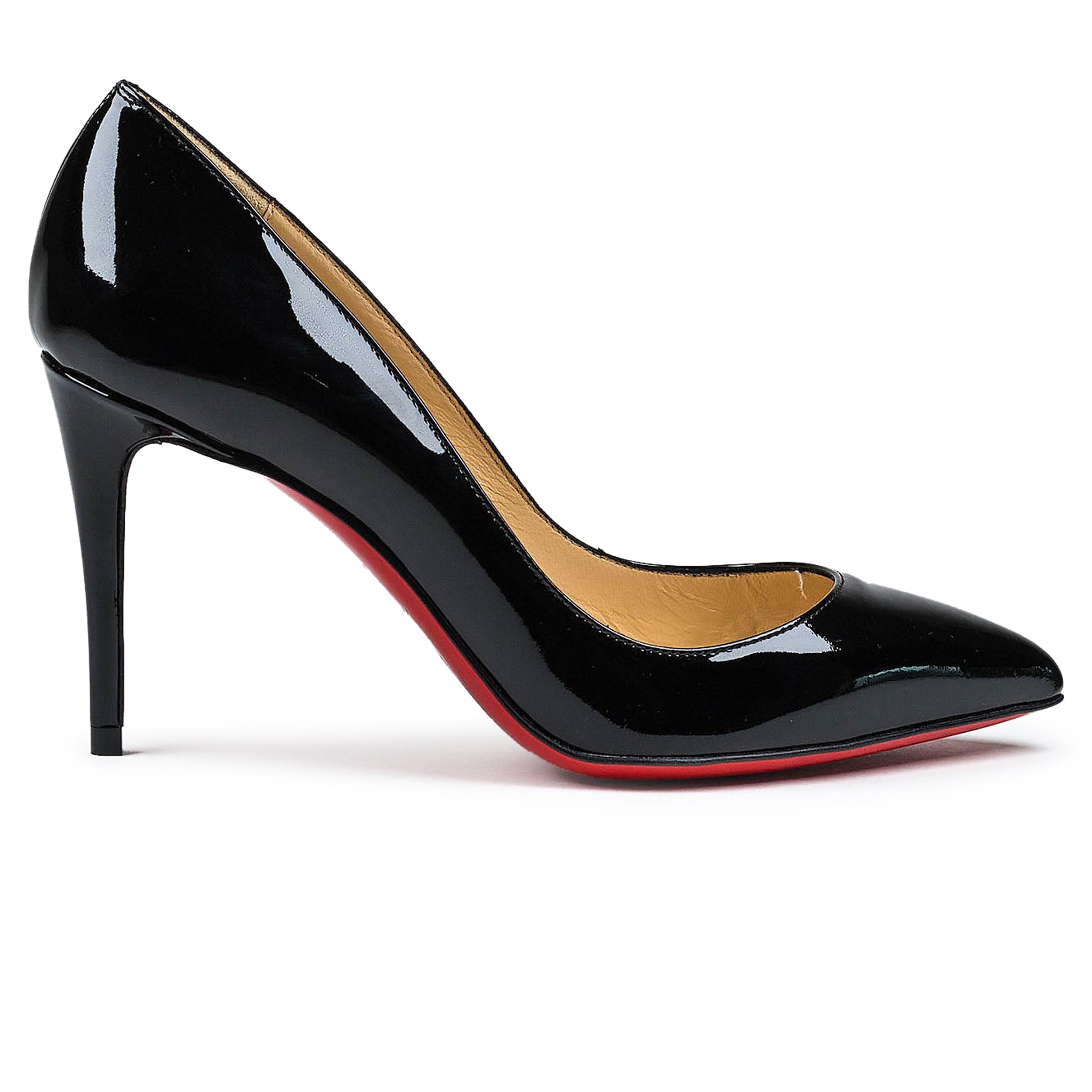 Image of Christian Louboutin Pigalle Follies Patent Black 85 Heel