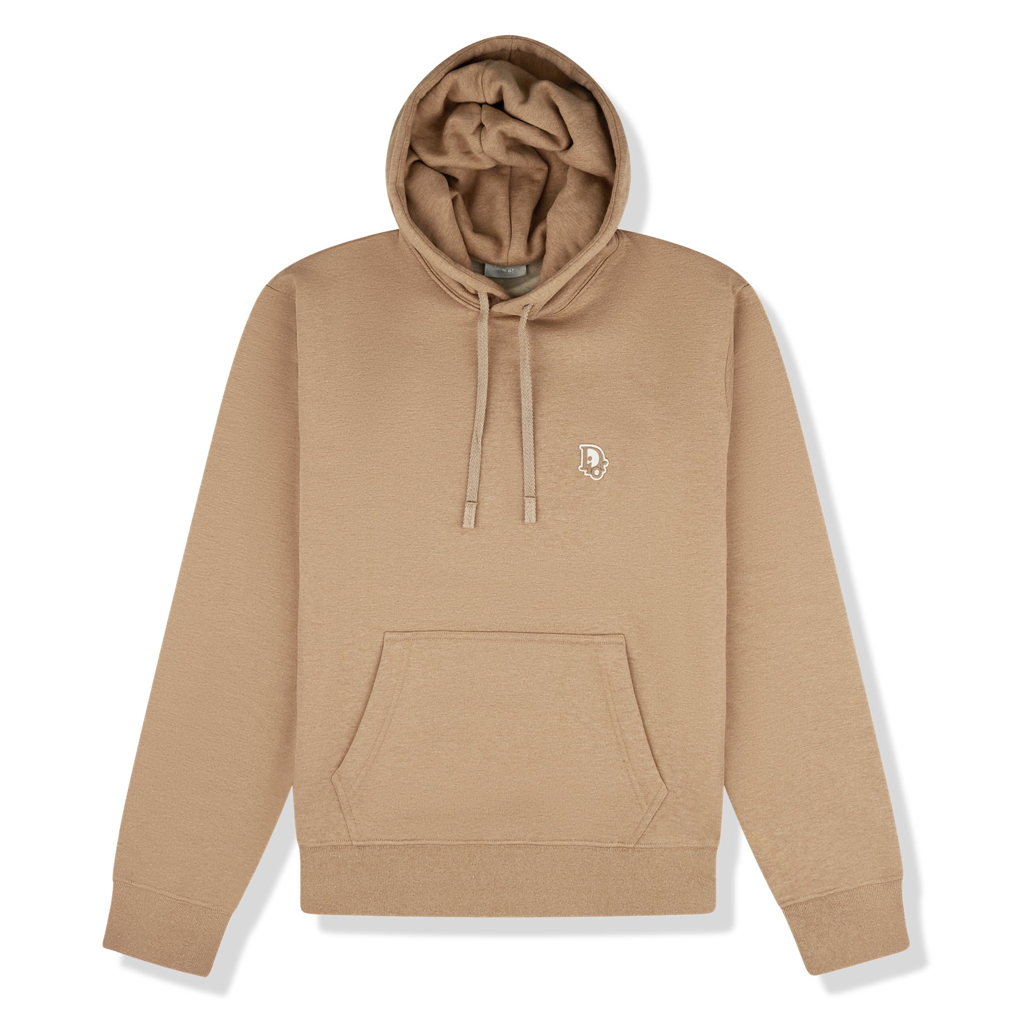 Image of Dior Oblique Patch Cashmere And Wool Beige Hoodie