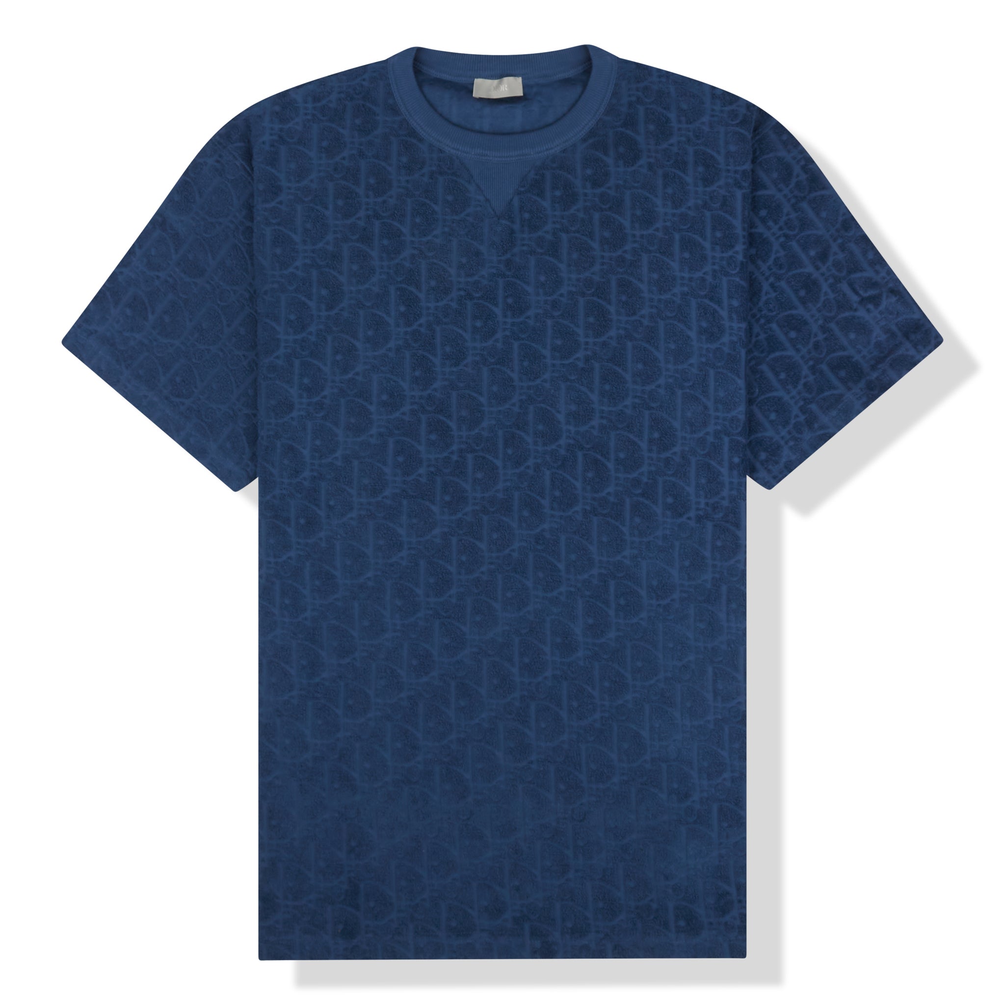Image of Dior Oblique Towelling Blue T Shirt