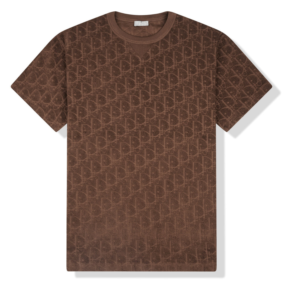 Dior Oblique Towelling Brown T Shirt | 113J692A0614_C777