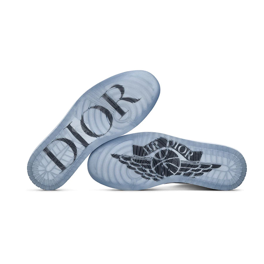 Image of Dior x Air Jordan 1 Low OG Grey Sneaker