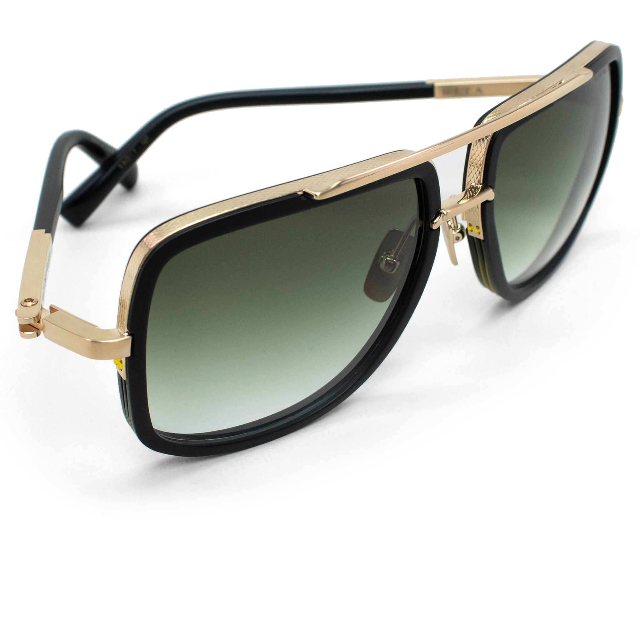 Image Of Dita Eyewear DRX-2030 Mach One Black White Gold Sunglasses