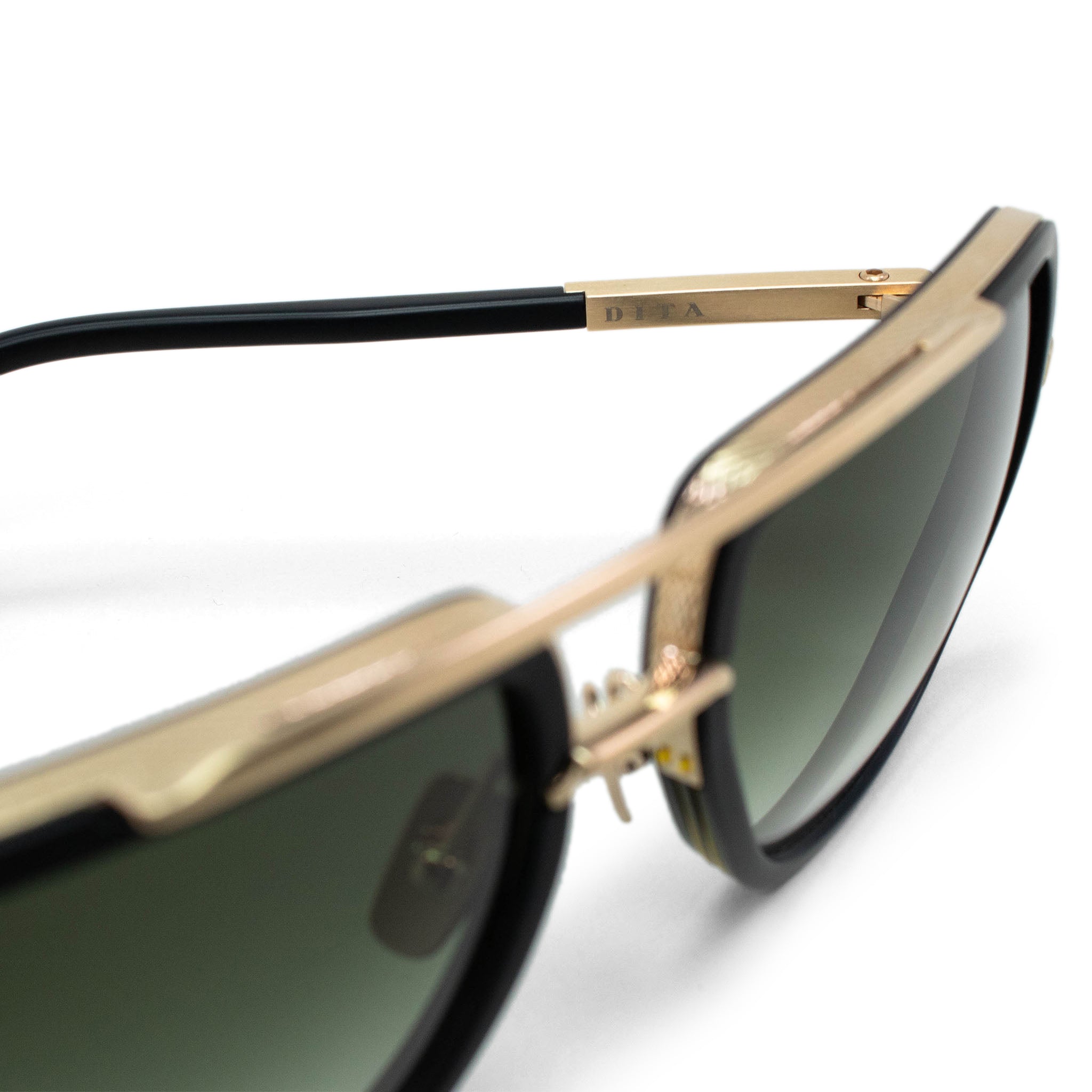 Image Of Dita Eyewear DRX-2030 Mach One Black White Gold Sunglasses