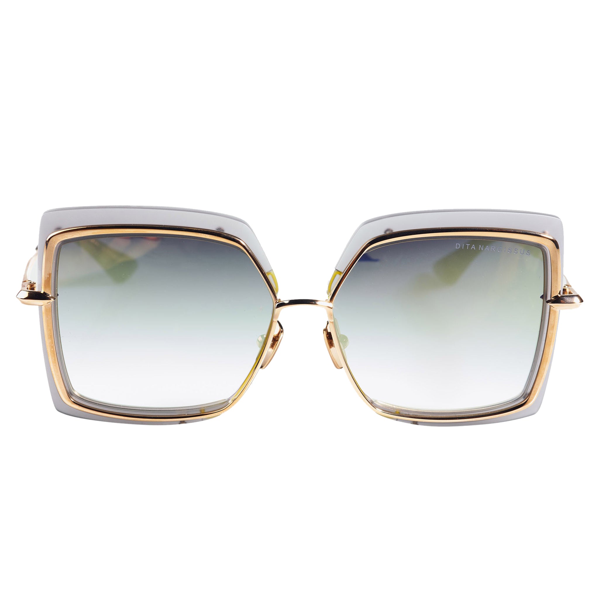 Image Of Dita Eyewear Narcissus Crystal Gold Sunglasses