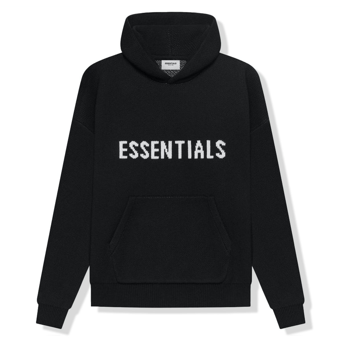 Fear Of God Essentials Black Knit Hoodie |