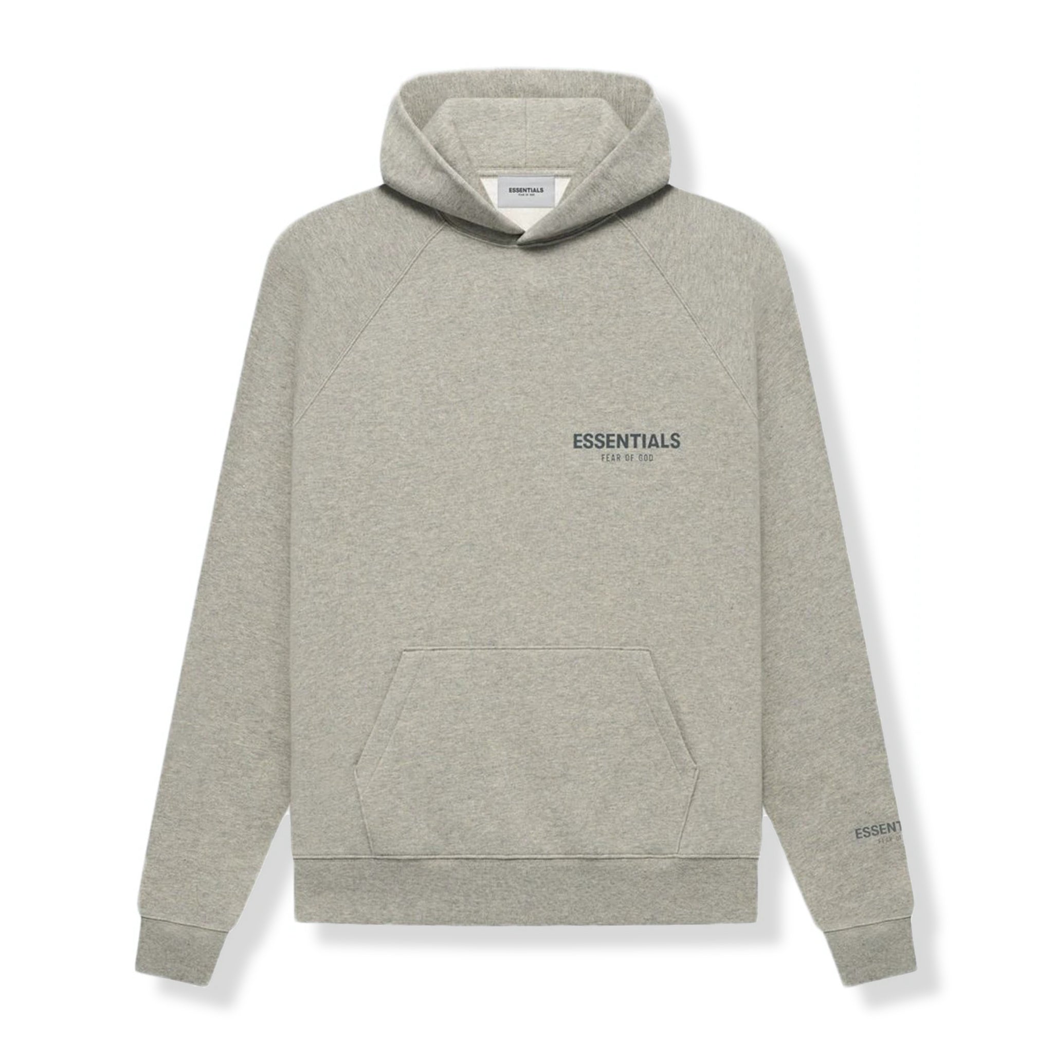 Image of Fear Of God Essentials Core Collection Dark Heather Oatmeal Hoodie