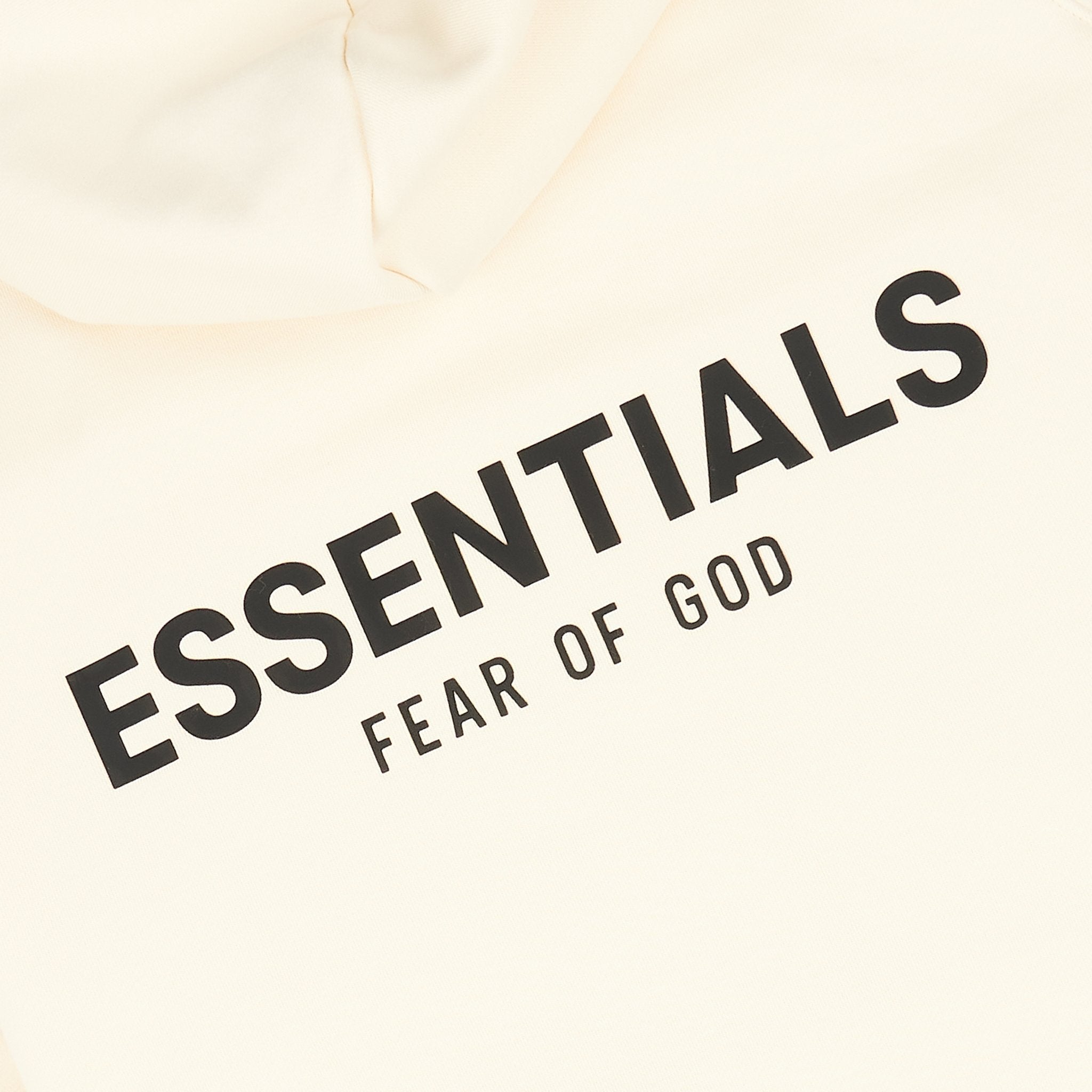 Image of Fear Of God Essentials Reverse Logo Buttercream Hoodie (SS21) 
