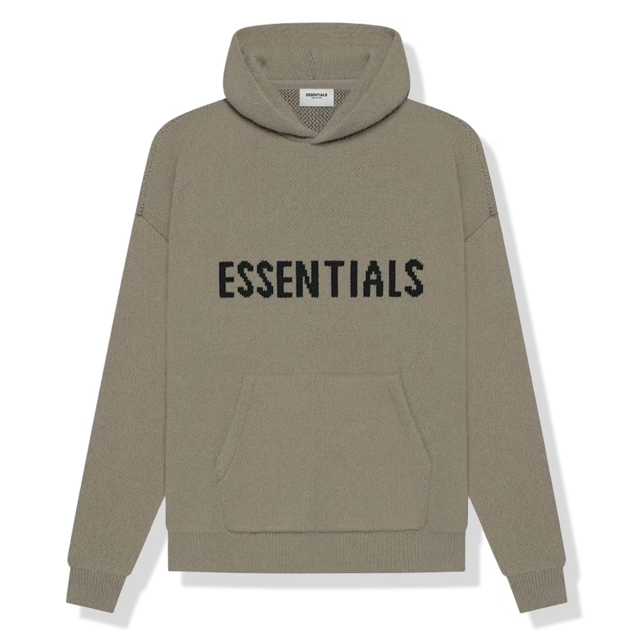 Image of Fear Of God Essentials Taupe Knit Hoodie