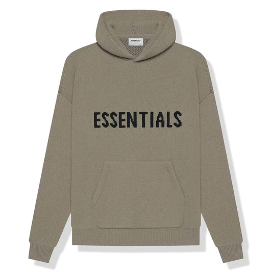 Fear Of God Essentials Taupe Knit Hoodie