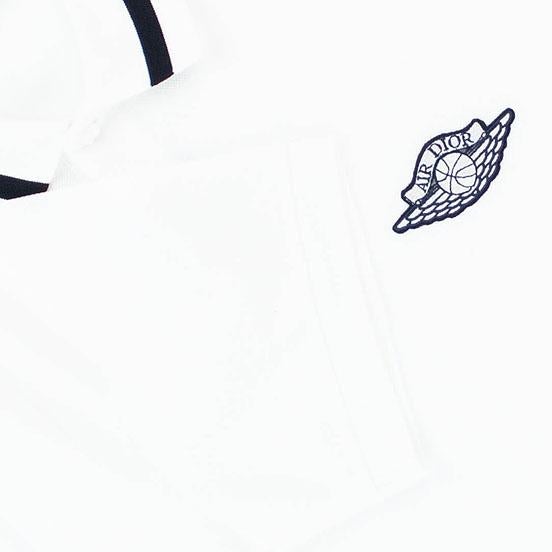 Dior x Jordan Logo Polo Shirt White