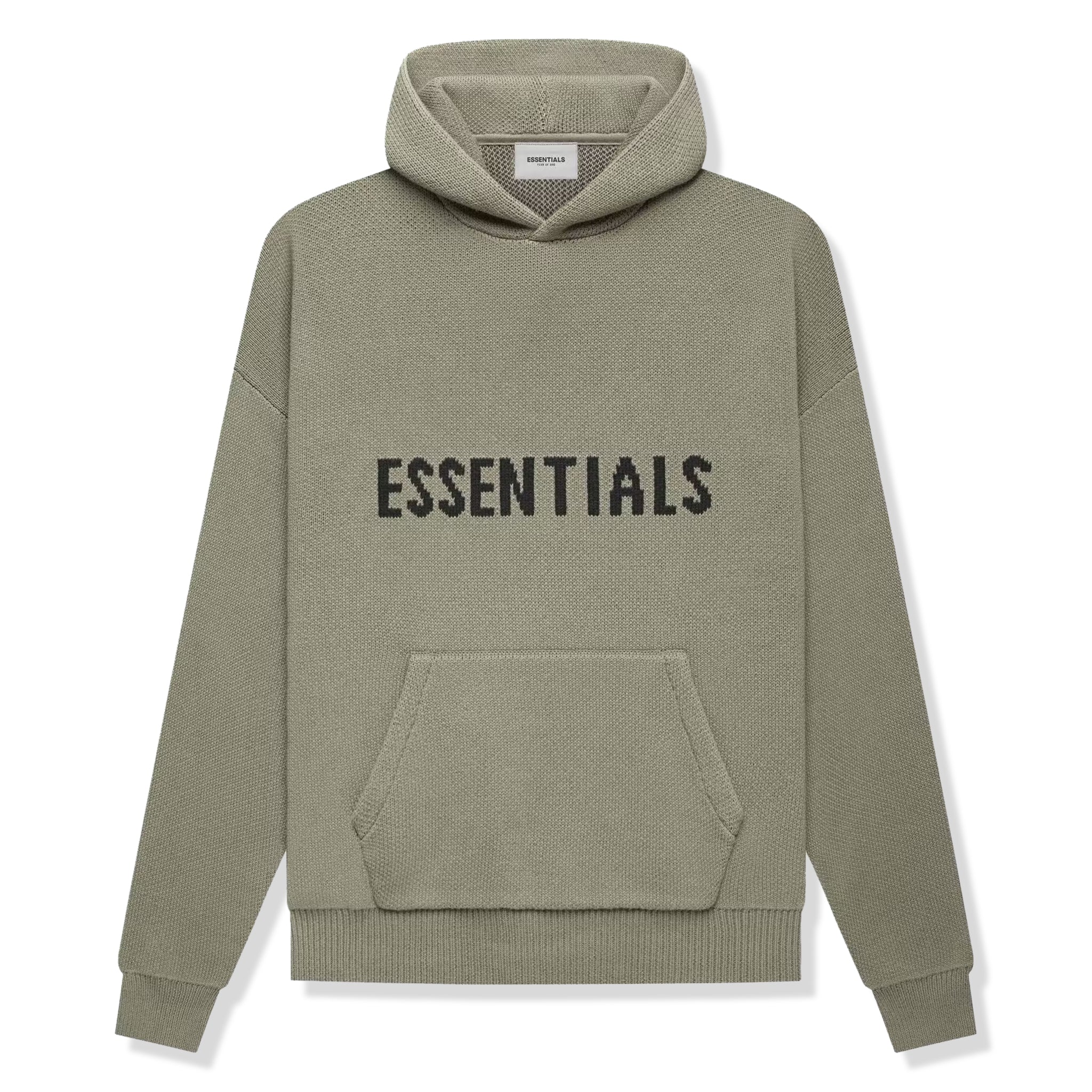 Image of Fear Of God Essentials Pistachio Knit Hoodie