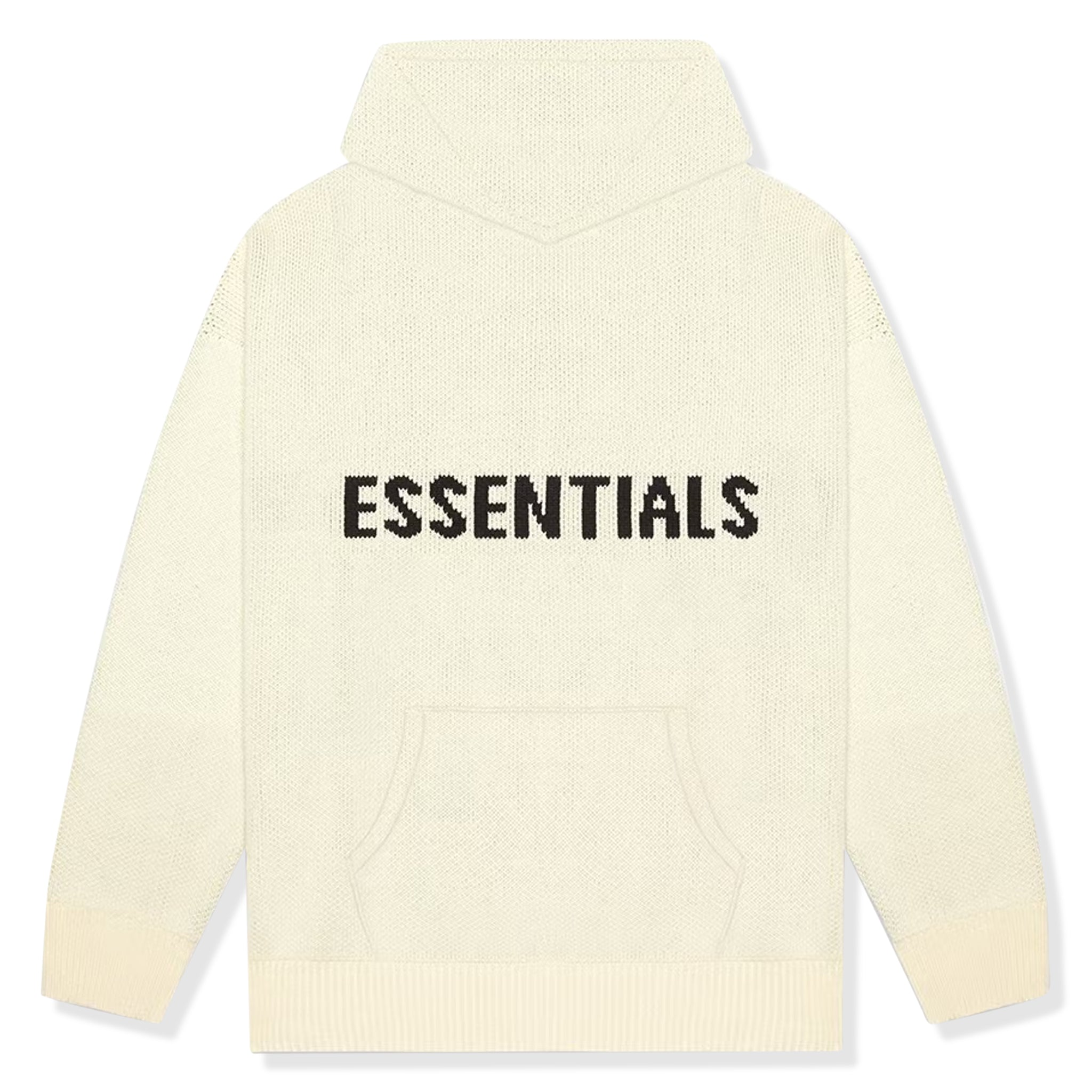 Image of Fear Of God Essentials Cream Knit Hoodie