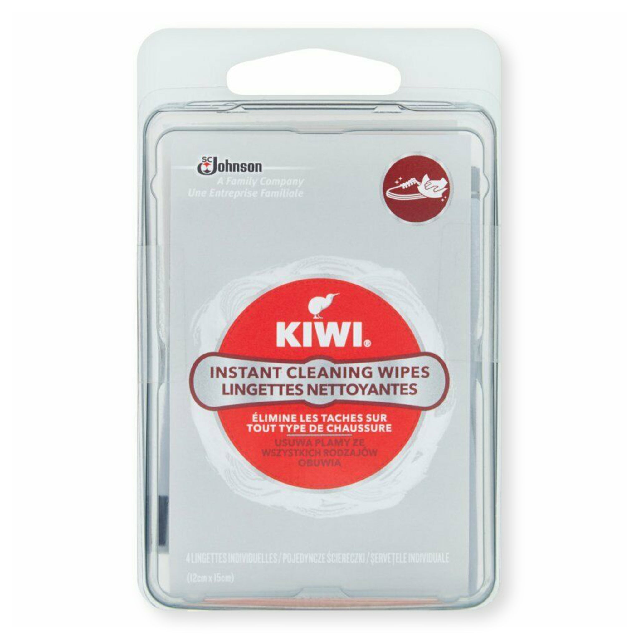 Image of Kiwi Instant Shoe Cleaning Wipes 4 Pack