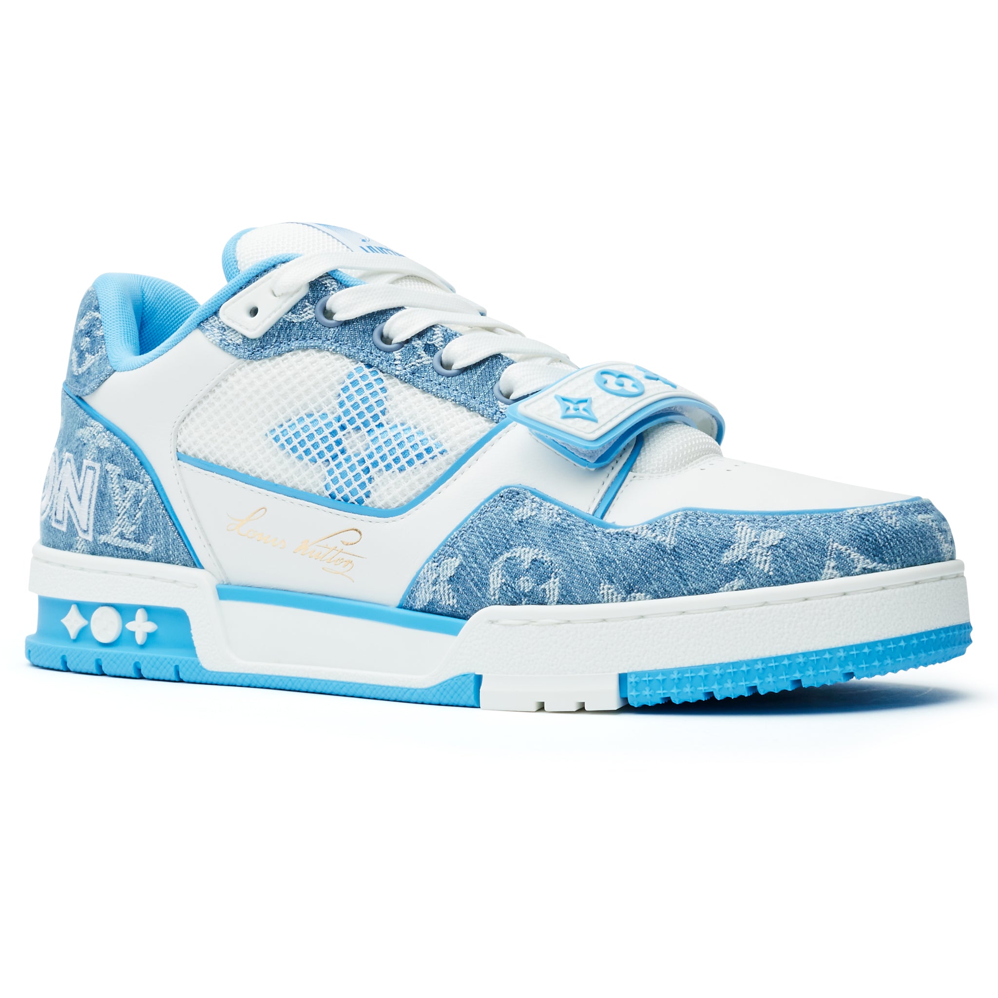 Louis Vuitton LV Monogram Blue Sneaker – Crepslocker