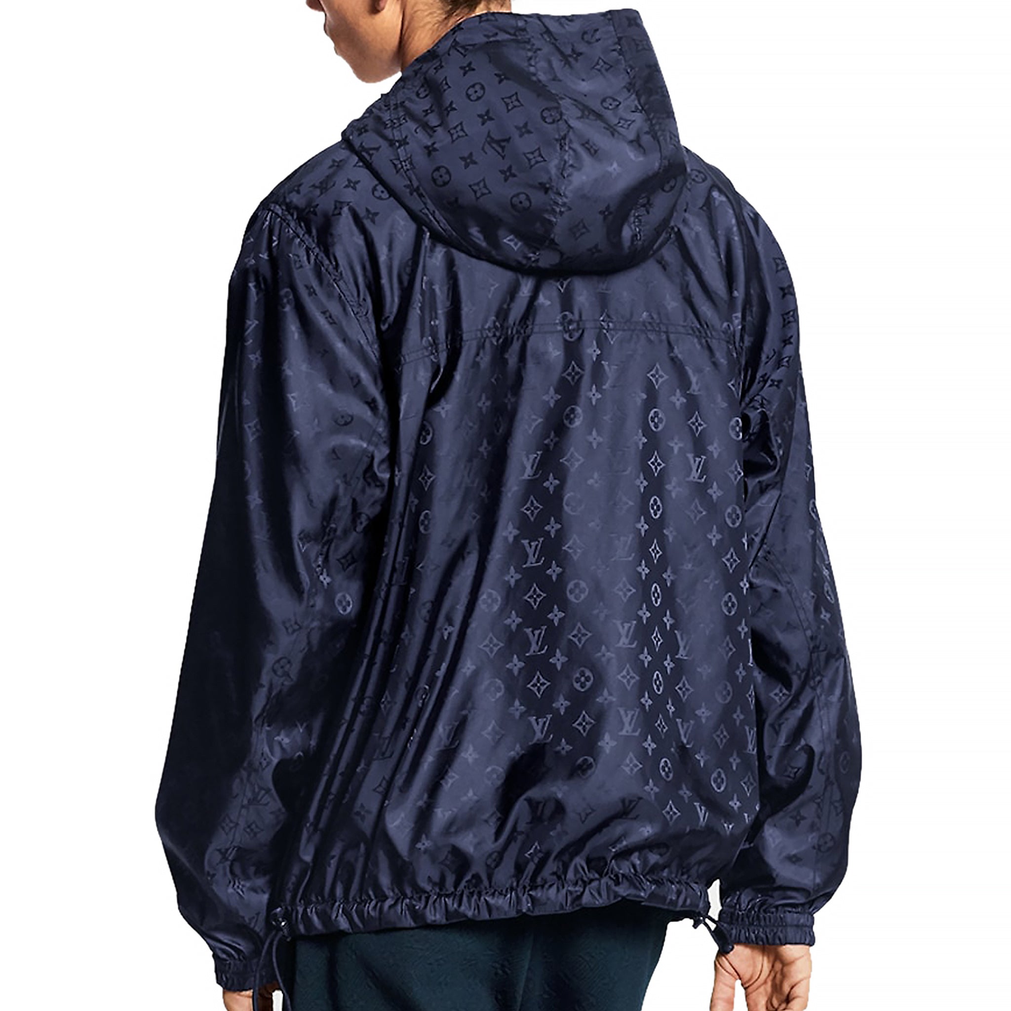 LOUIS VUITTON REVERSIBLE monogram windbreaker jacket navy brand