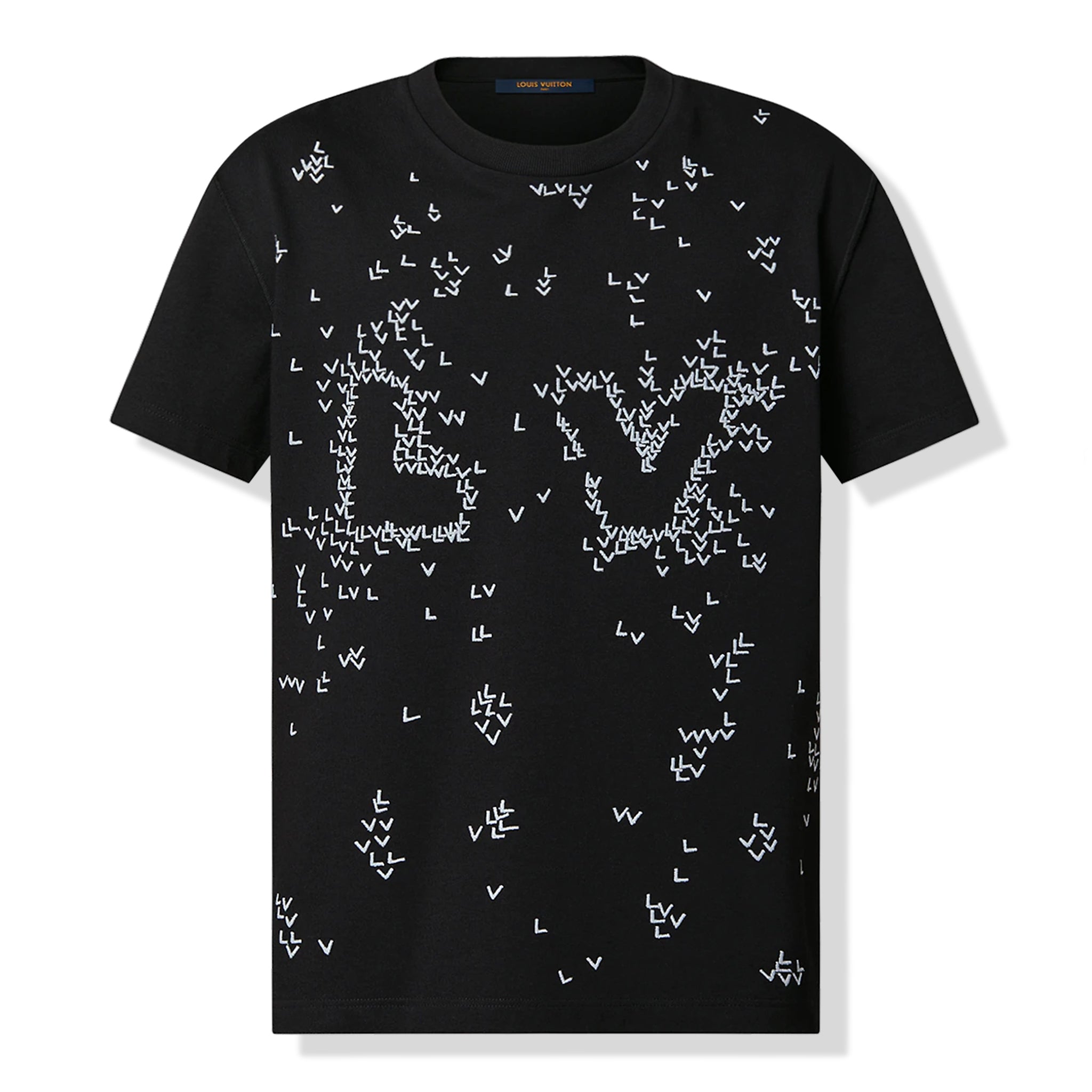 Image of Louis Vuitton LV Spread Embroidery Black T Shirt