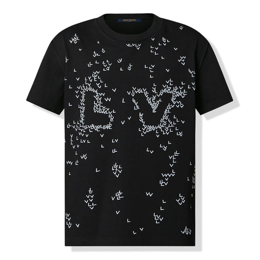 Louis Vuitton LV Spread Embroidery Black T Shirt